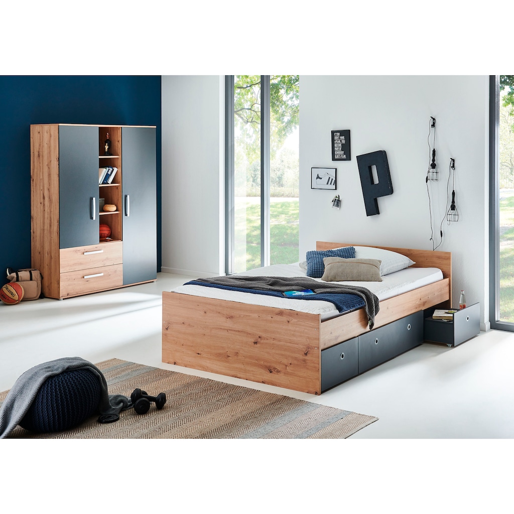 arthur berndt Jugendzimmer-Set »Alessio«, (Set, 3 St., Bett und Kleiderschrank)