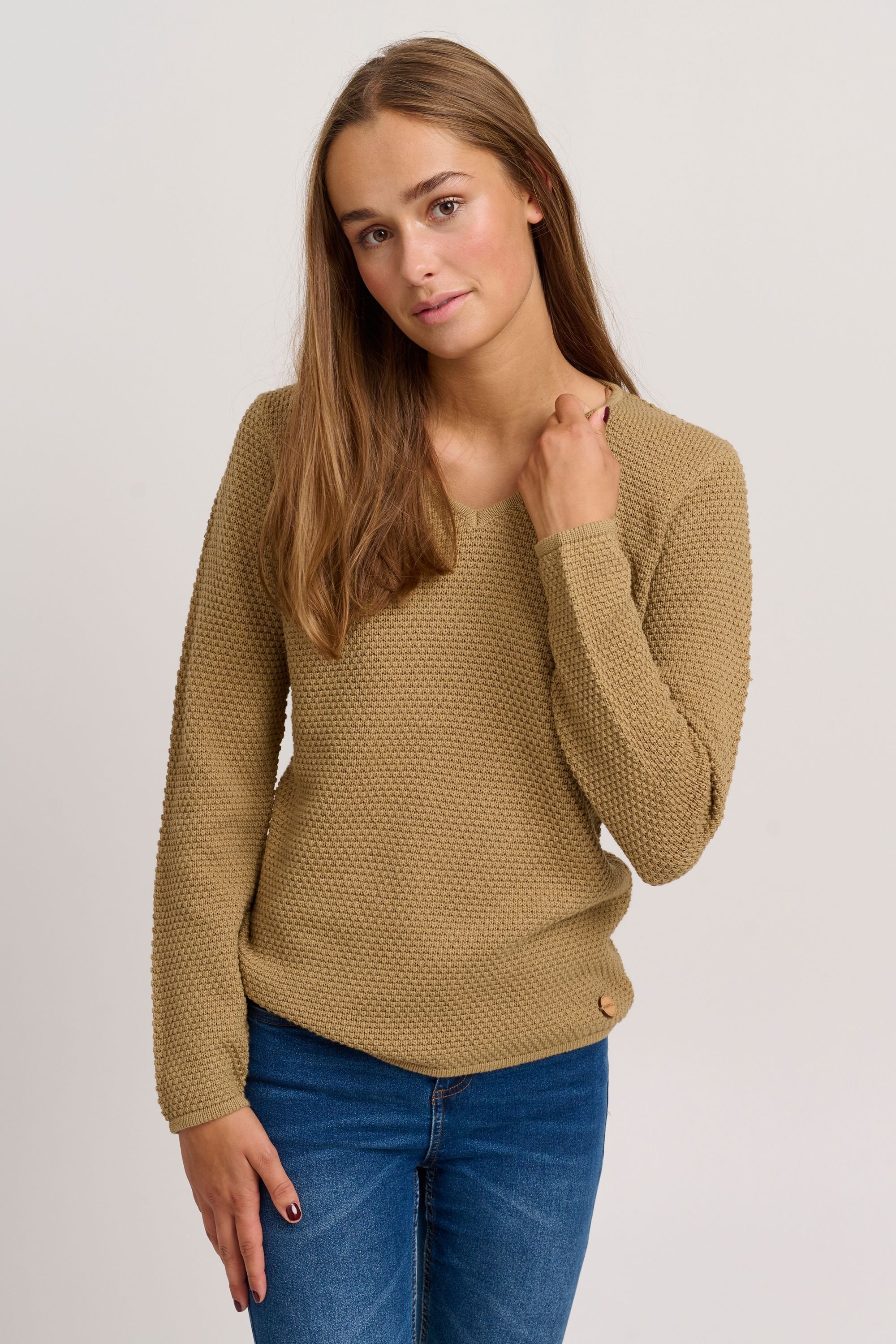 OXMO Strickfleece-Pullover »Strickpullover OXHanna«