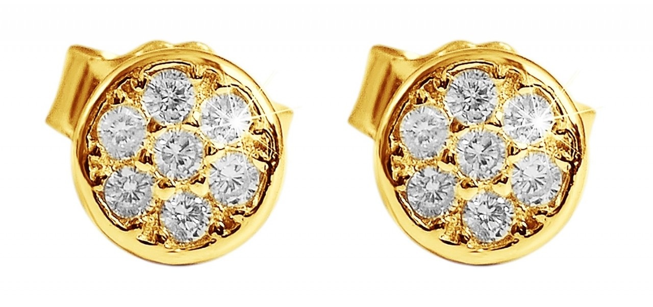 Adelia´s Paar Ohrhänger »Damen Ohrstecker aus 925 Sterling Silber und Zirkonia Ø 5 mm«