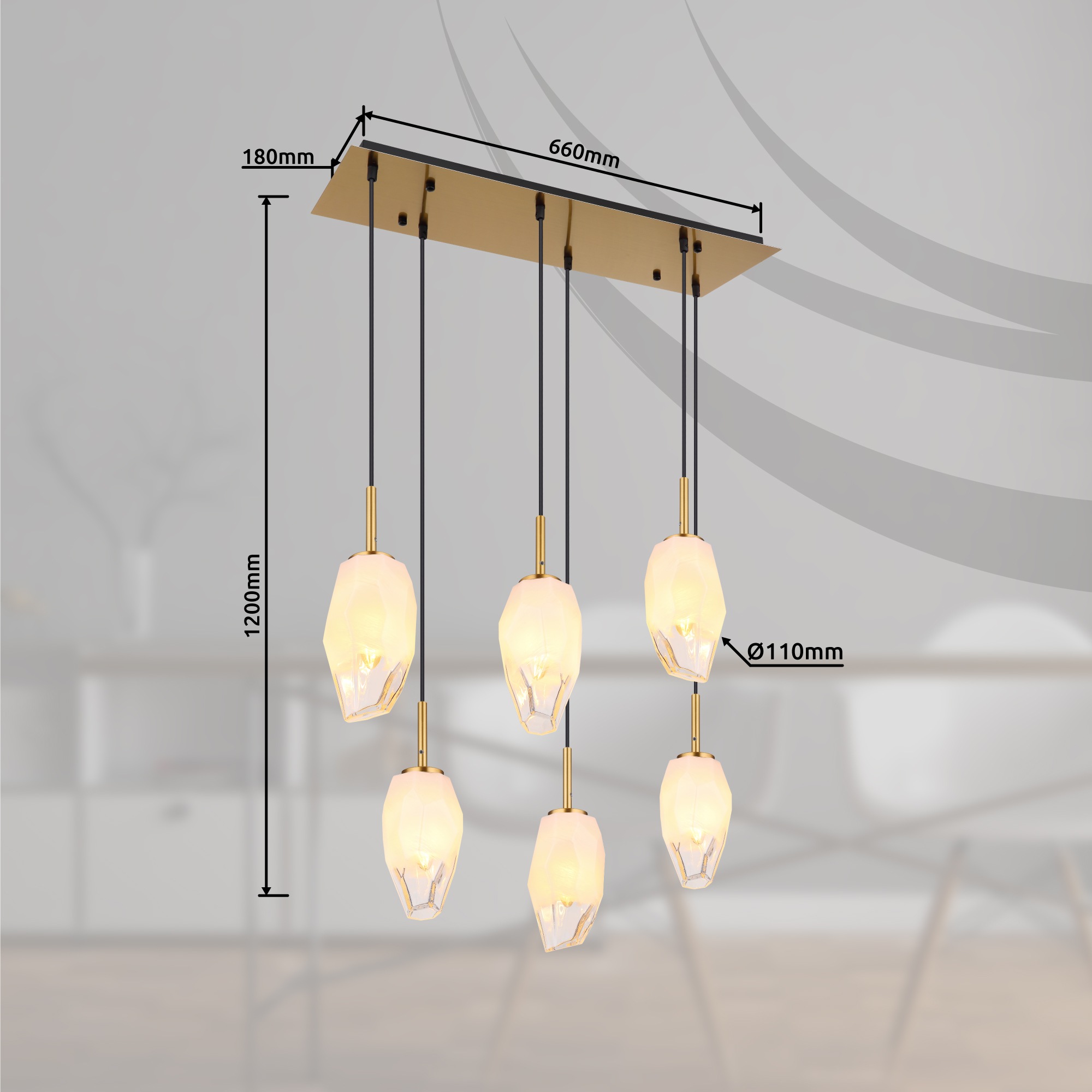 GLOBO LIGHTING Hängeleuchte »BARCLEY« E14 1 Stk. Hängelampe Esszimmer-Leuchte Esstischleuchte Wohnzimmer