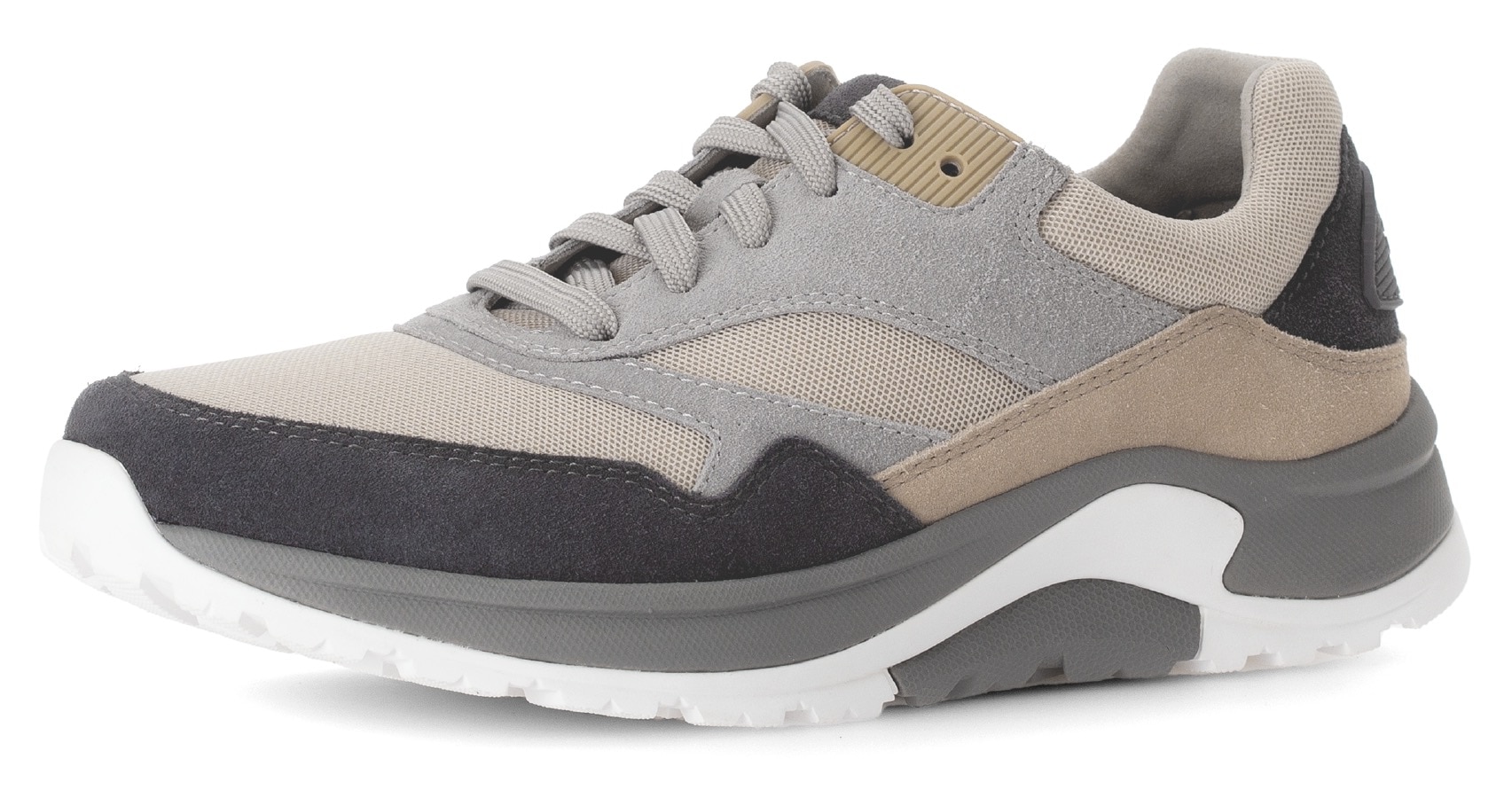 Gabor Rollingsoft Keilsneaker, Freizeitschuh, Halbschuh, Schnürschuh mit Wechselfußbett, Weite G