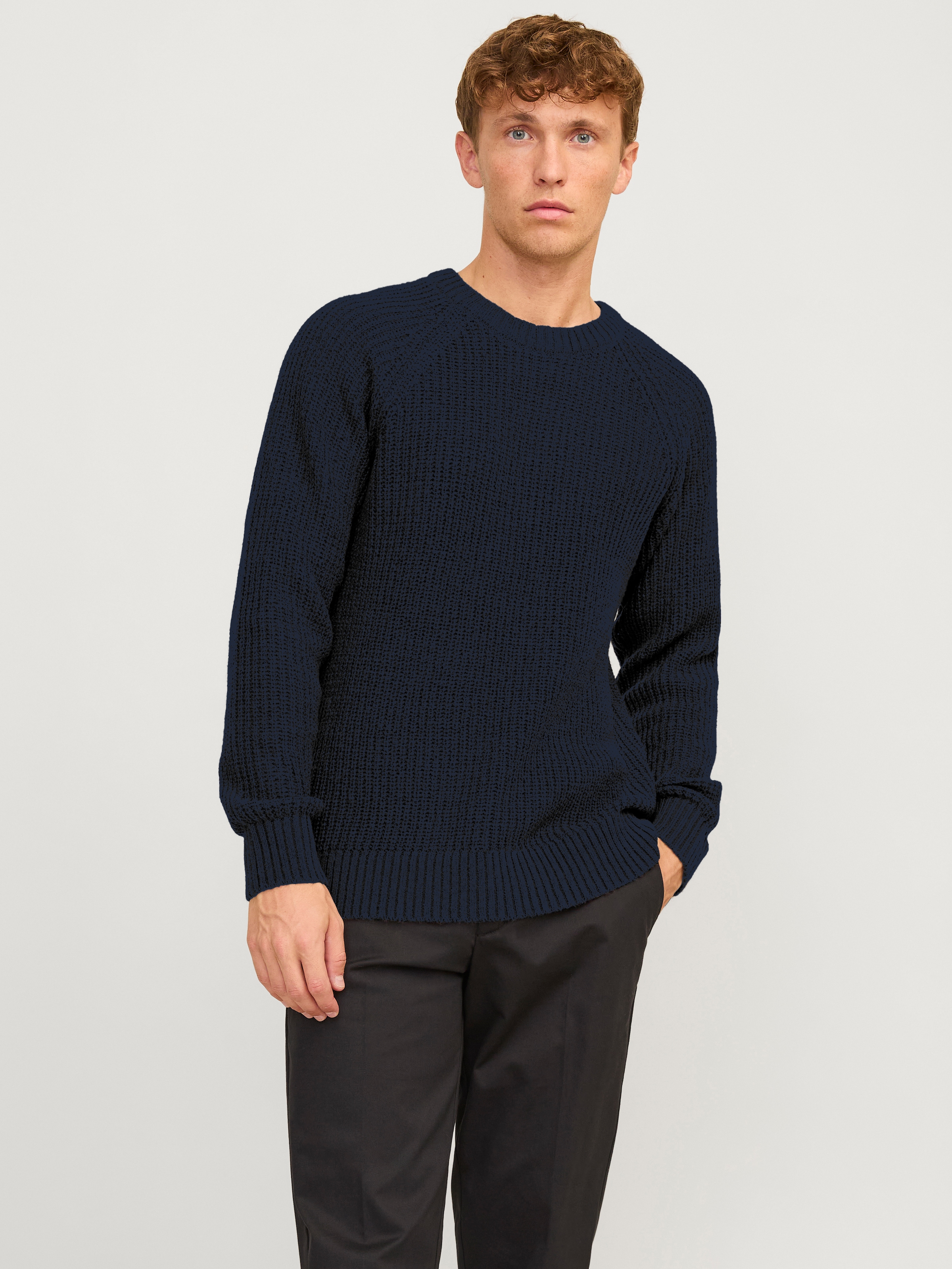 Jack & Jones Rundhalspullover "JJJONES KNIT CREW NECK" günstig online kaufen