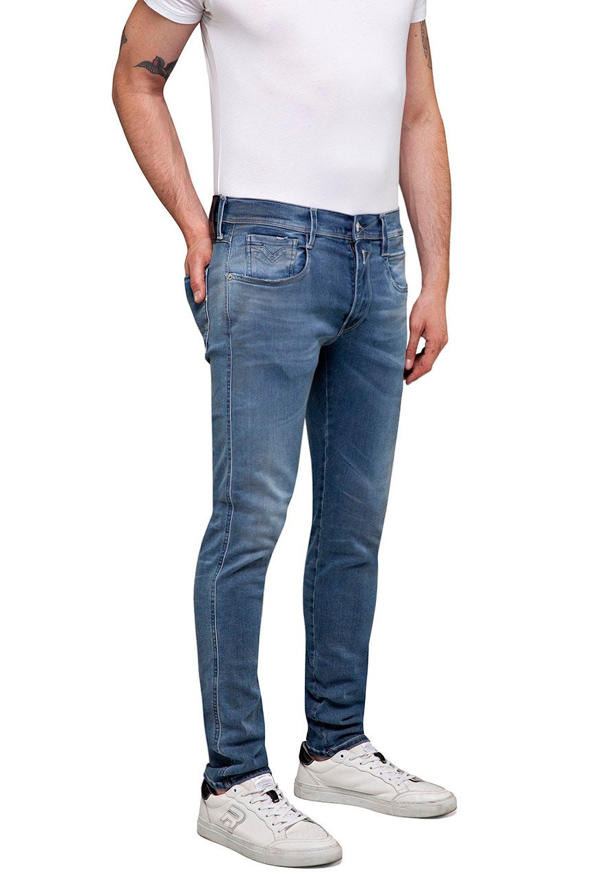 Thumbnail - Replay Slim-fit-Jeans "ANBASS HYPERFLEX BIO" mit Stretch-Anteil