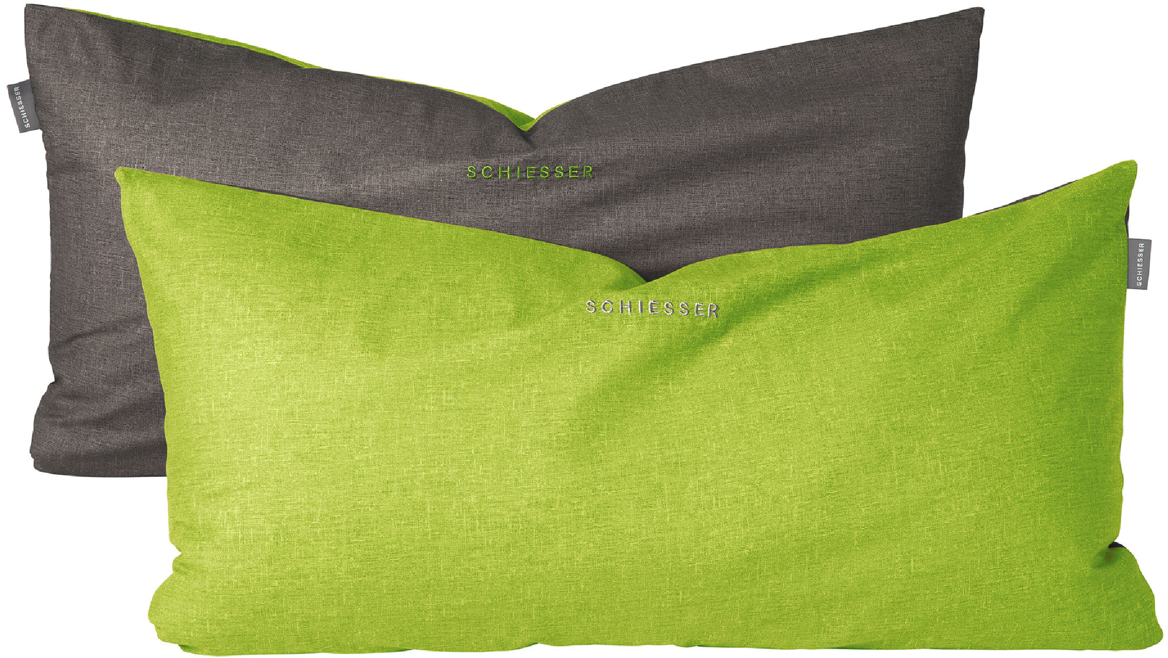 Schiesser Kissenhüllen "Doubleface aus weicher Baumwolle mit edlem Melangeeffekt in Wendeoptik" Made in Green
