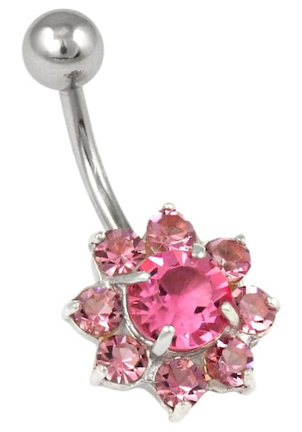 Bauchnabelpiercing »Schmuck Geschenk Piercing Silber 925 Körperschmuck Blume«