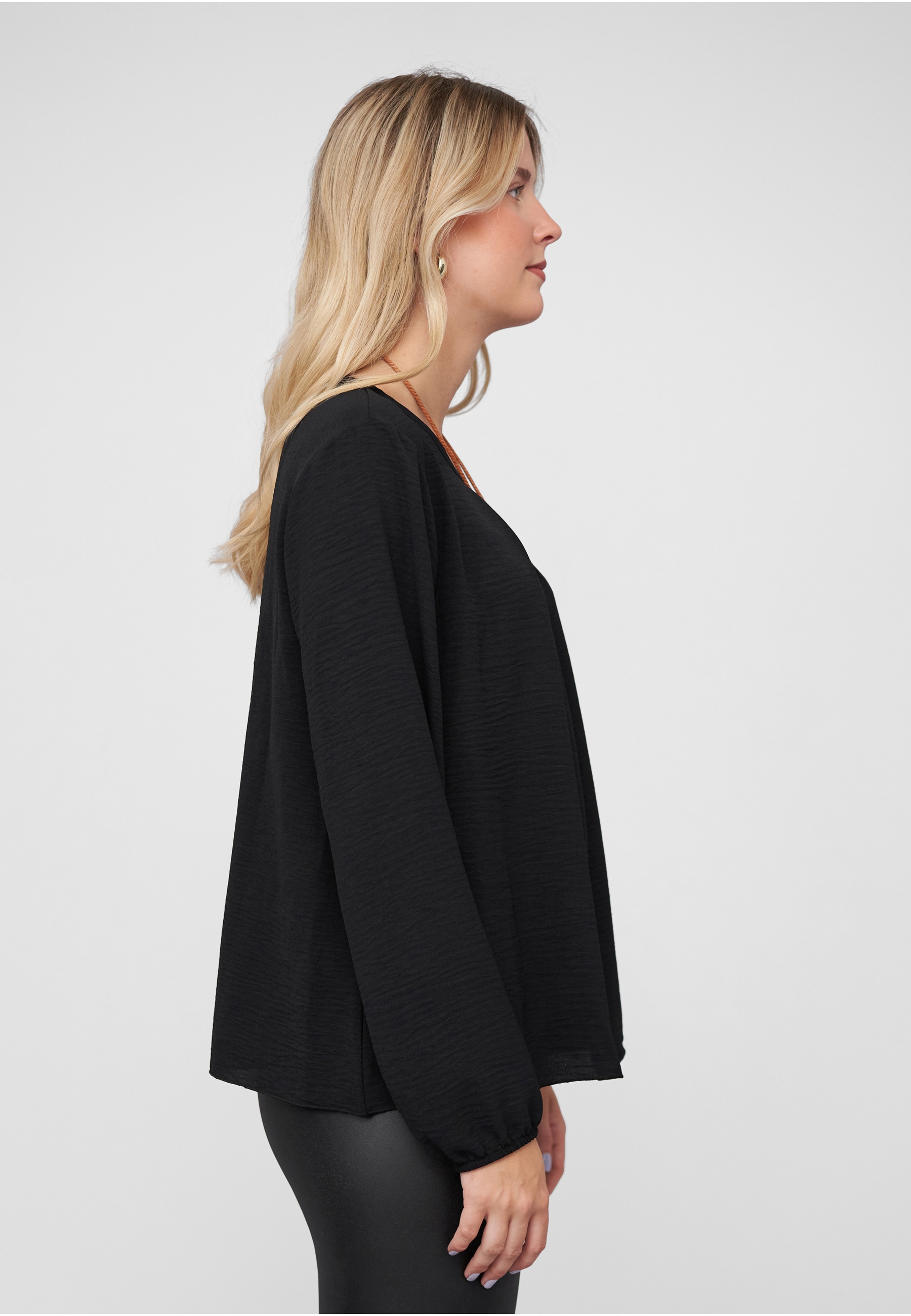 CLOUD 5IVE Klassische Bluse »CLOUD 5IVE Longsleeve Blouse with Necklace«
