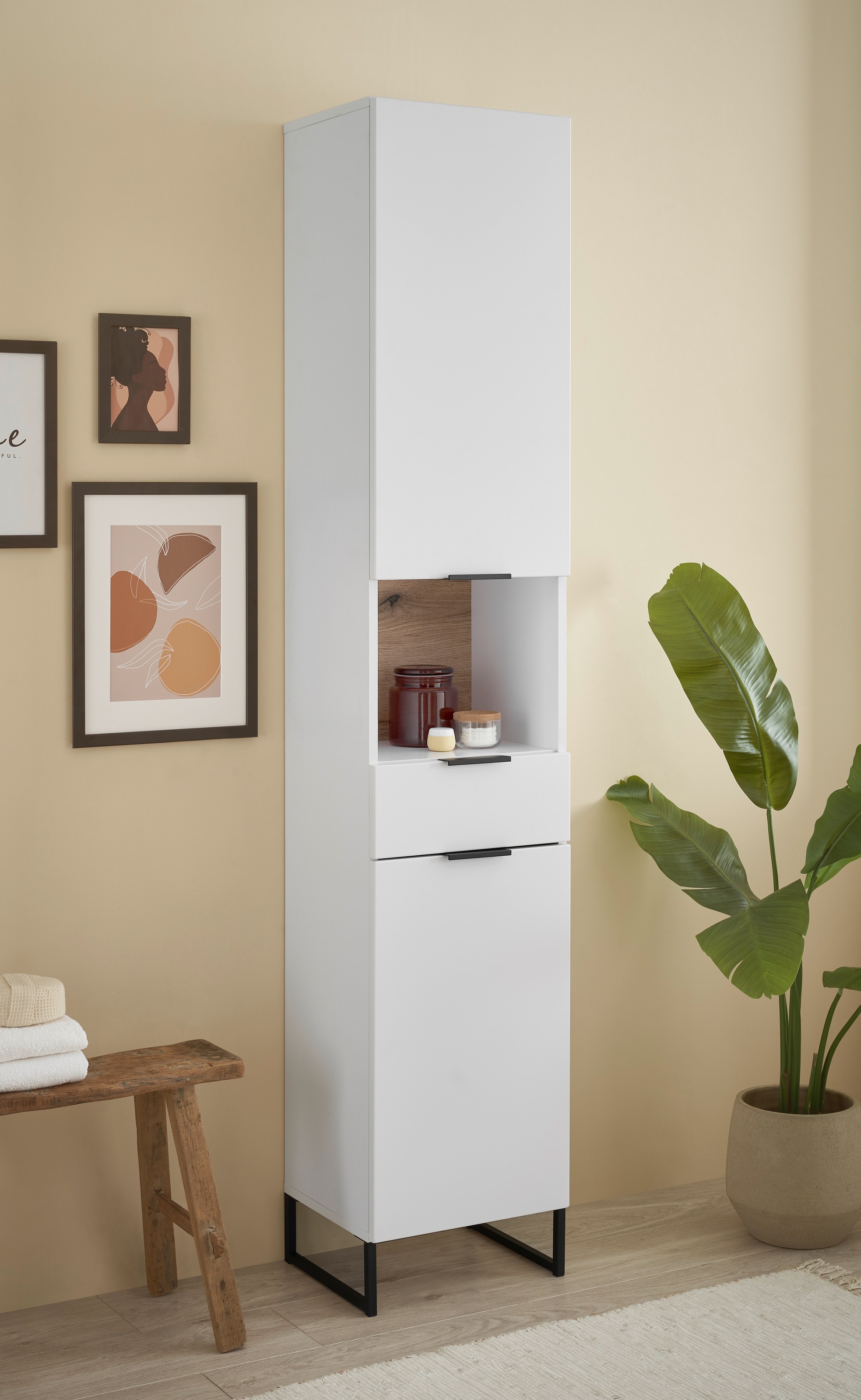 BASIC by Balculina Hochschrank "Denver Hochschrank, Badezimmerschrank BxHxT günstig online kaufen