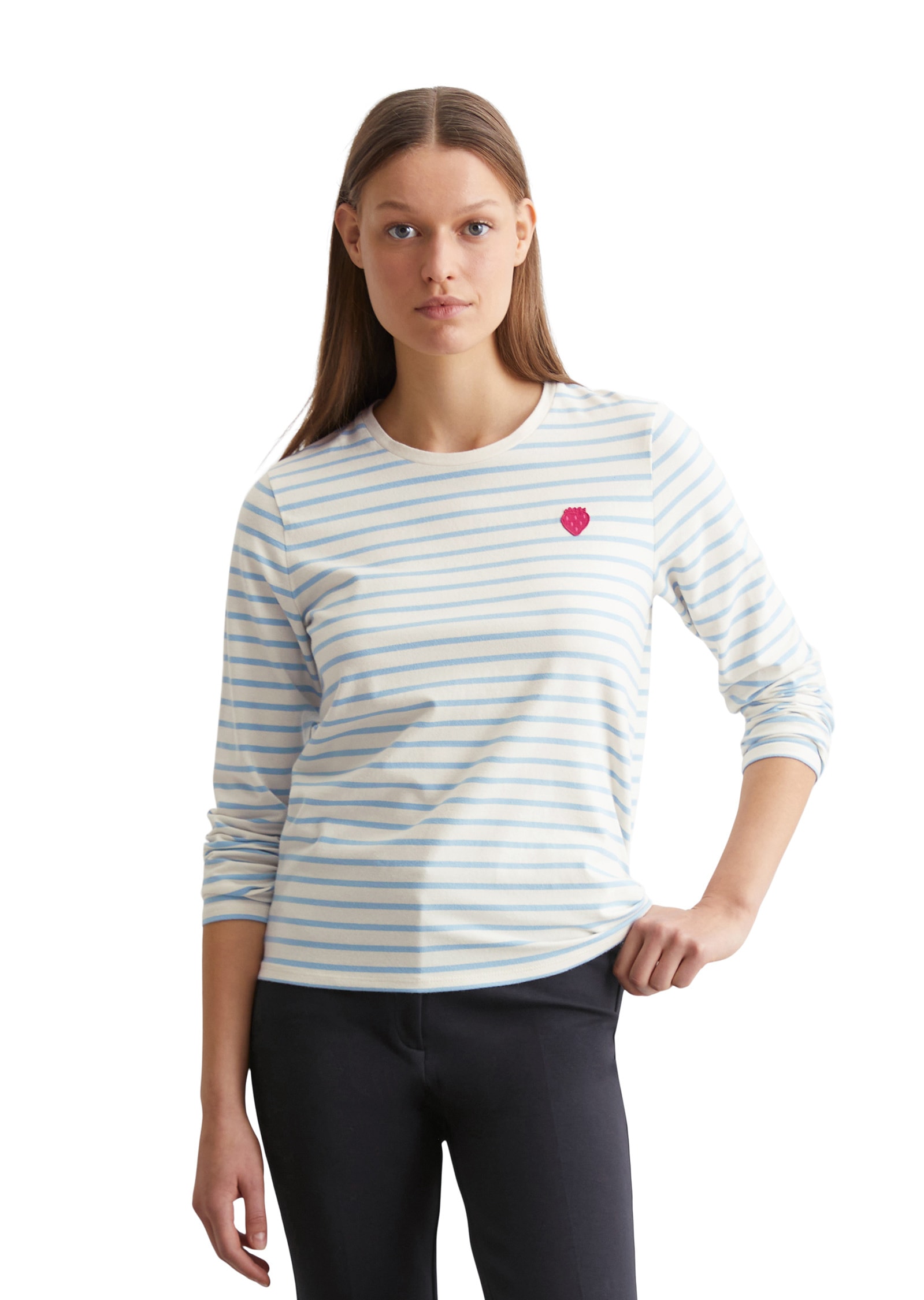 Marc OPolo Langarmshirt "aus Organic-Cotton-Stretch-Jersey" günstig online kaufen