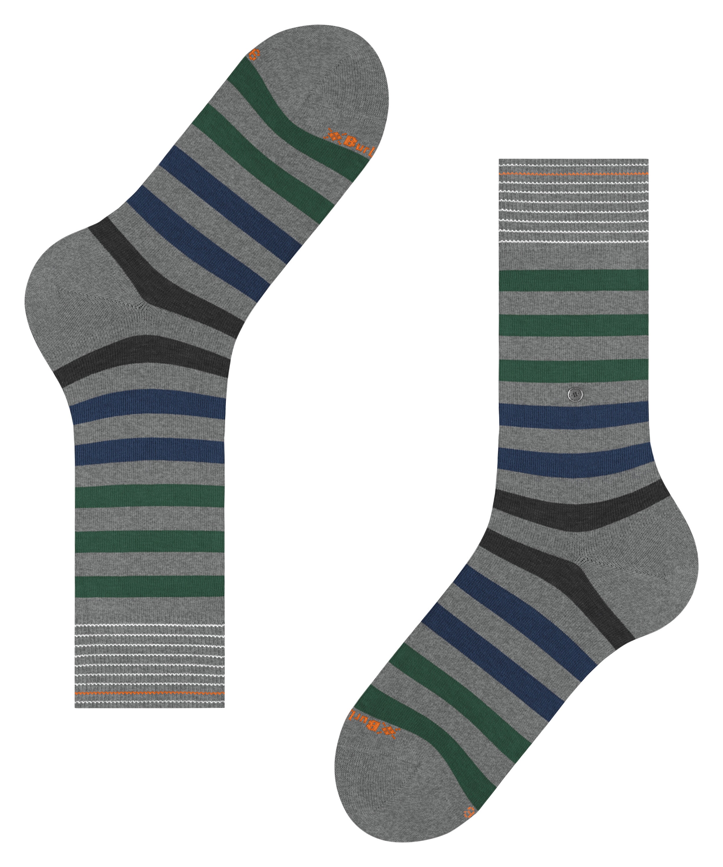 Burlington Socken »Blackpool« modernes Streifenmuster, Einheitsgröße 40-46, Burlington-Clip
