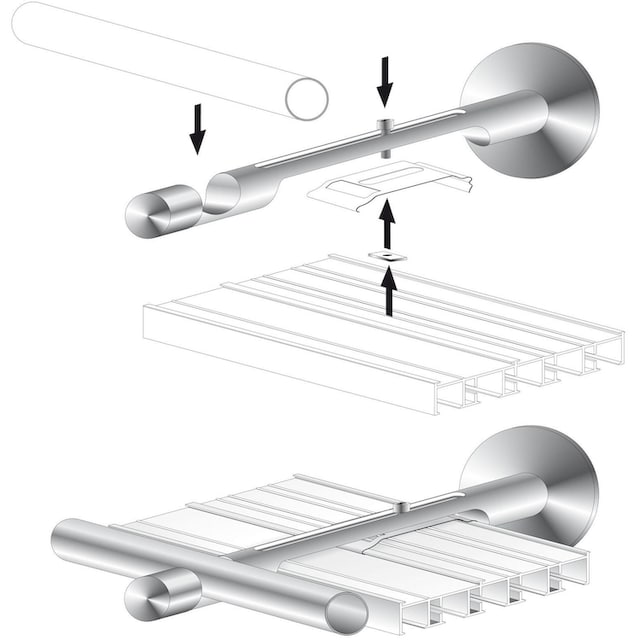 Liedeco Kombiträger, (1 St.), für Gardinenstangen und  Flächenvorhangschienen Ø 16 mm auf Rechnung | BAUR