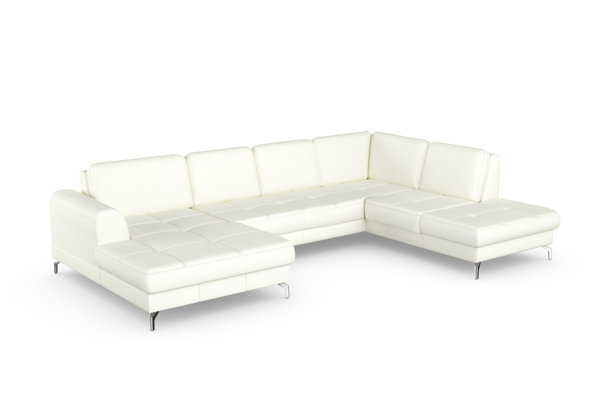 sit&more Wohnlandschaft »Bendigo U-Form«, inklusive Sitztiefenverstellung, Bodenfreiheit 12 cm, in 2 Fußfarben