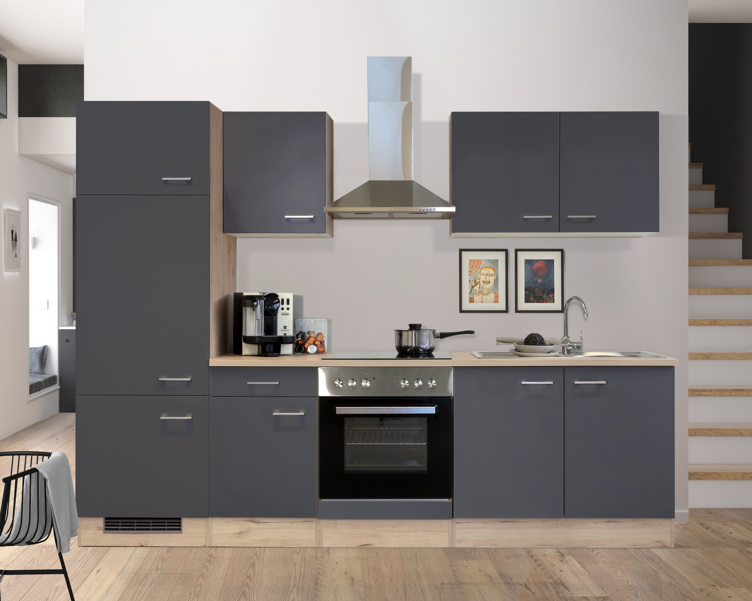 Flex-Well Küchenzeile "Morena" wahlweise mit E-Geräten, Gesamtbreite 270 cm günstig online kaufen