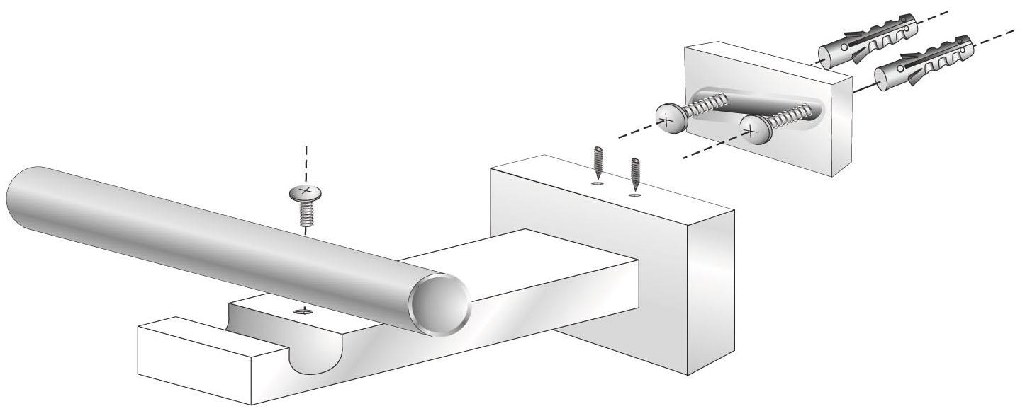 Liedeco Träger, (1 St.), für Gardinenstangen Ø 16 mm