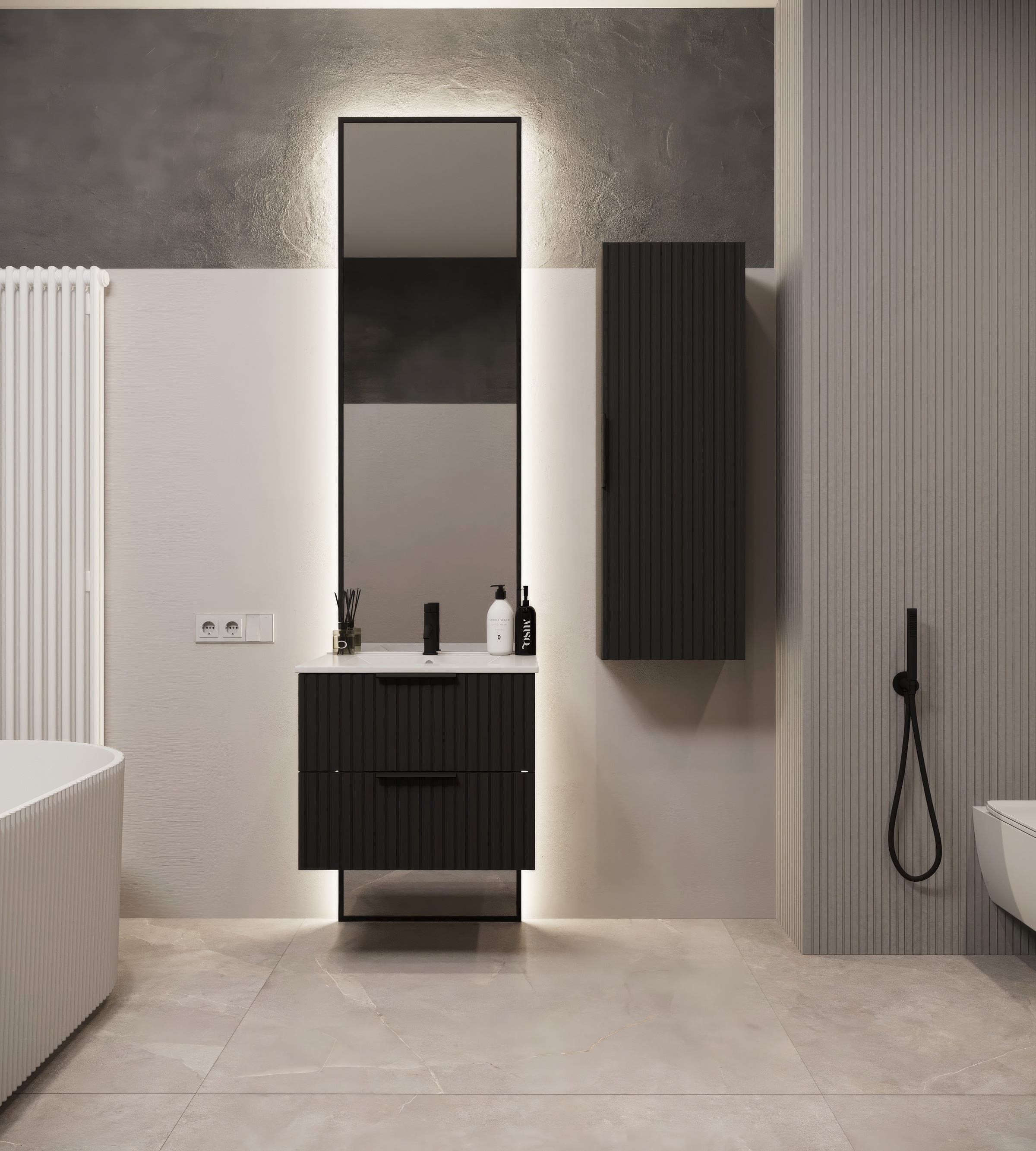 welltime Waschtisch "TIBU mit Waschbecken. 2 Schubladen. 2 Breiten (60/80cm günstig online kaufen