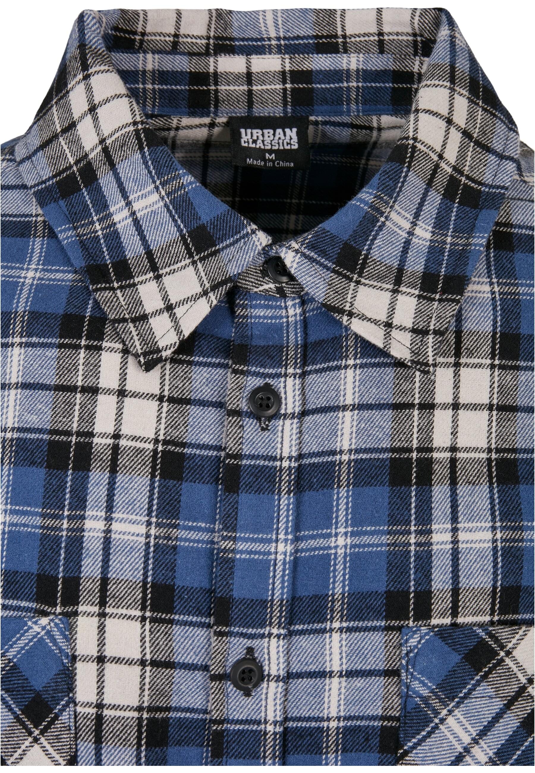 URBAN CLASSICS Langarmhemd »Urban Classics Herren Checked Roots Shirt«, (1 tlg.)