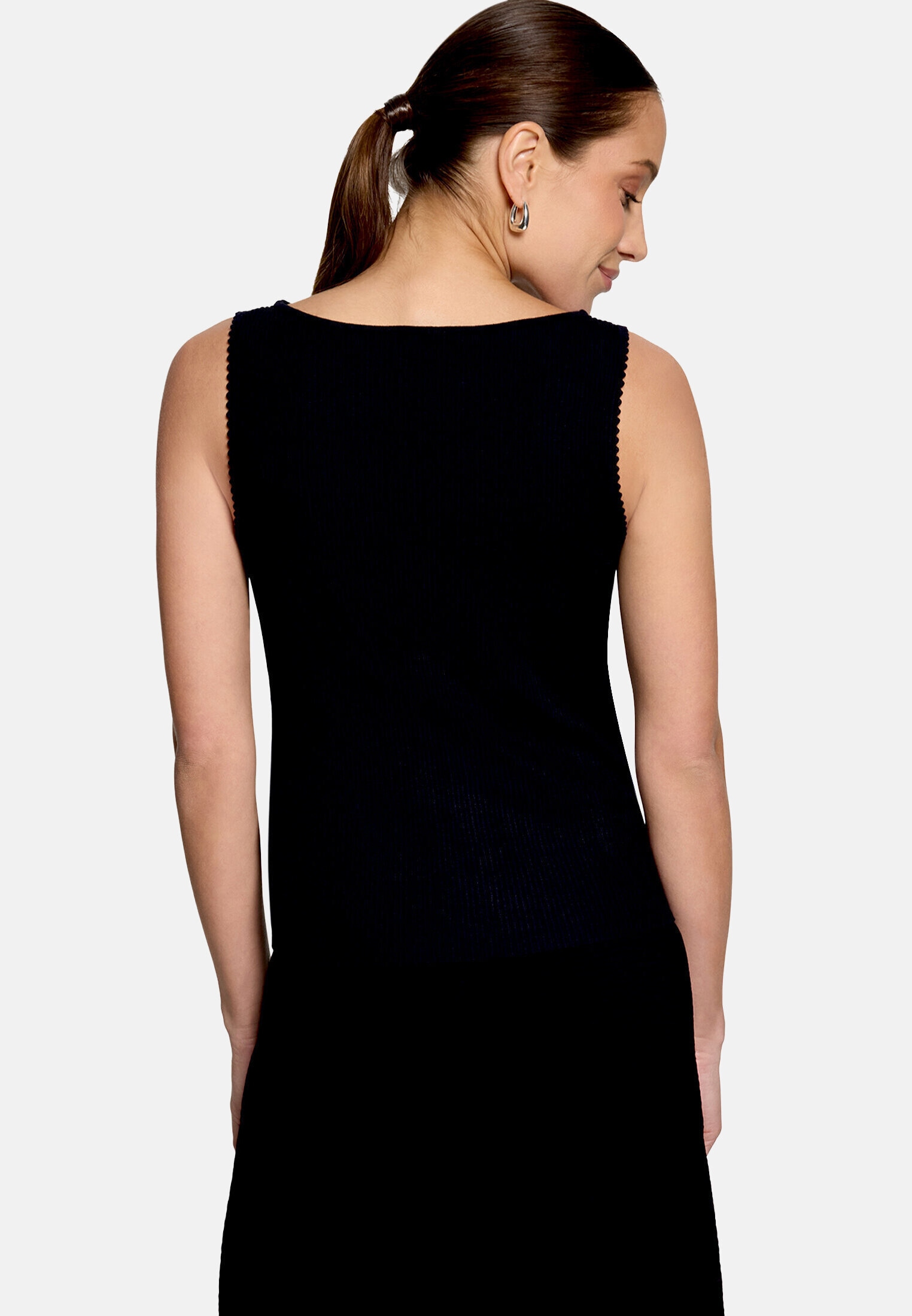 Zero Stricktop »Damen ohne Arm« mit Wellenkante