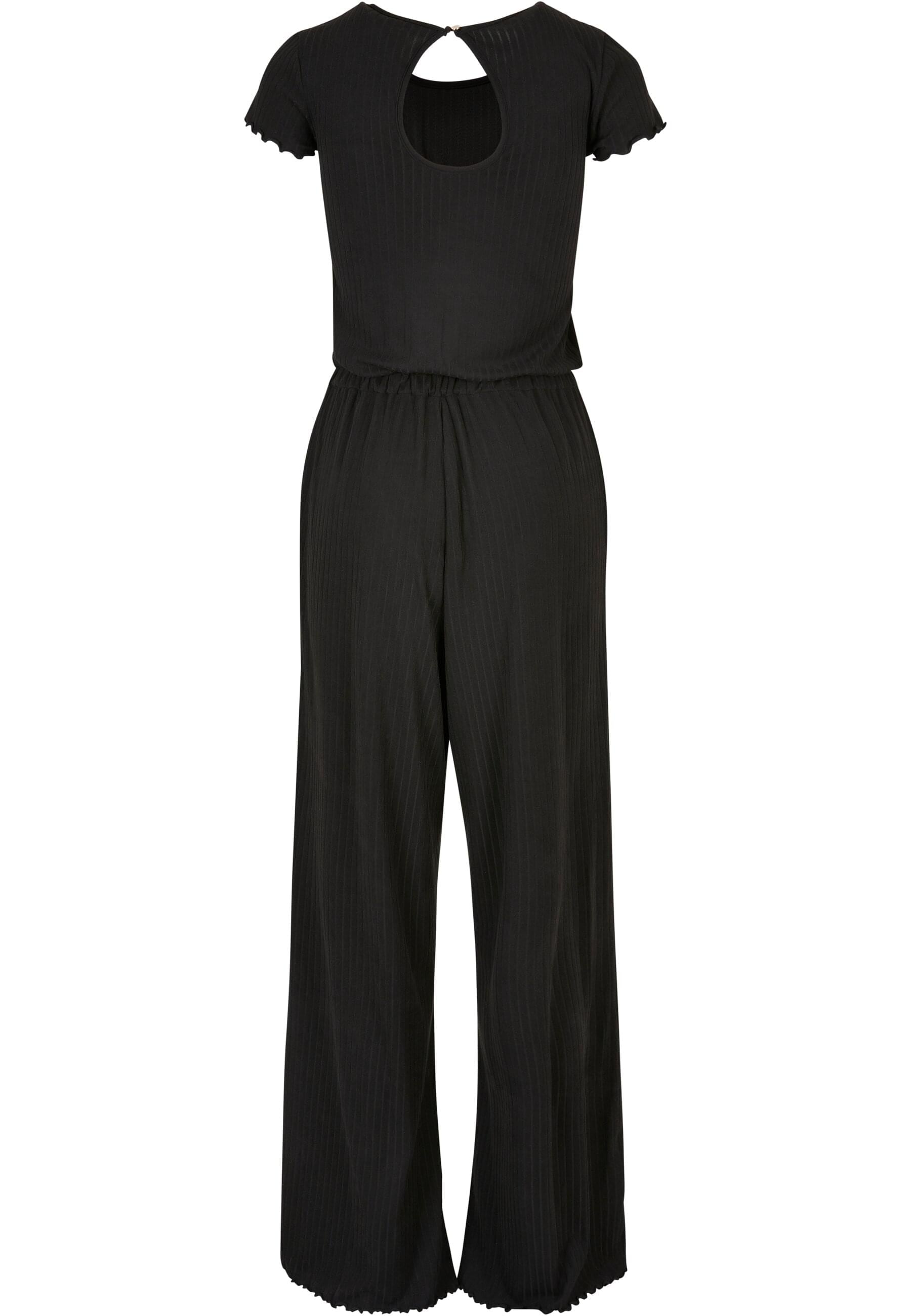 URBAN CLASSICS Jumpsuit »Urban Classics Damen Ladies Rib Wid Leg Jumpsuit«, (1 tlg.)