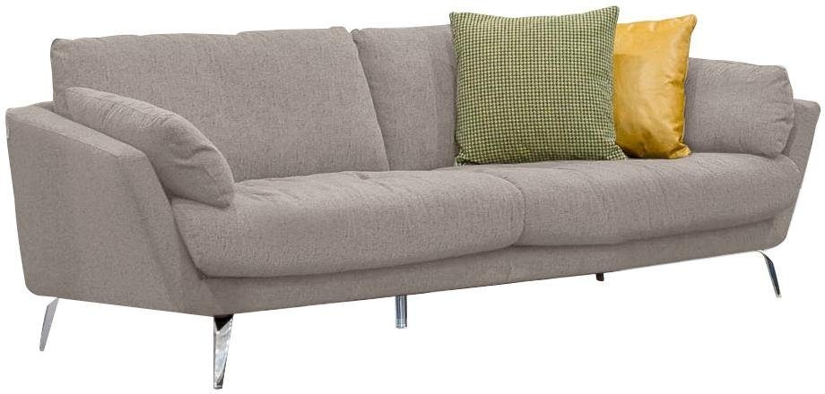 W.SCHILLIG 2,5-Sitzer »softy«, mit dekorativer Heftung im Sitz, Füße Chrom glänzend