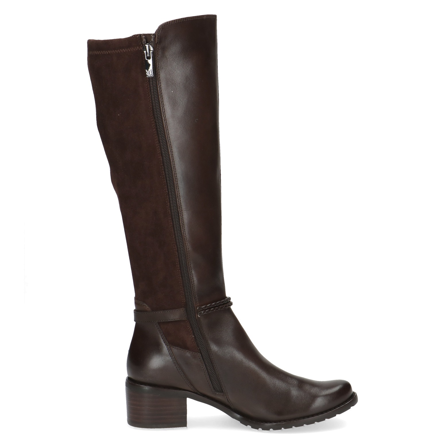 Caprice Stiefel, Blockabsatz, Langschaftstiefel, Businessstiefel mit Reißverschluss