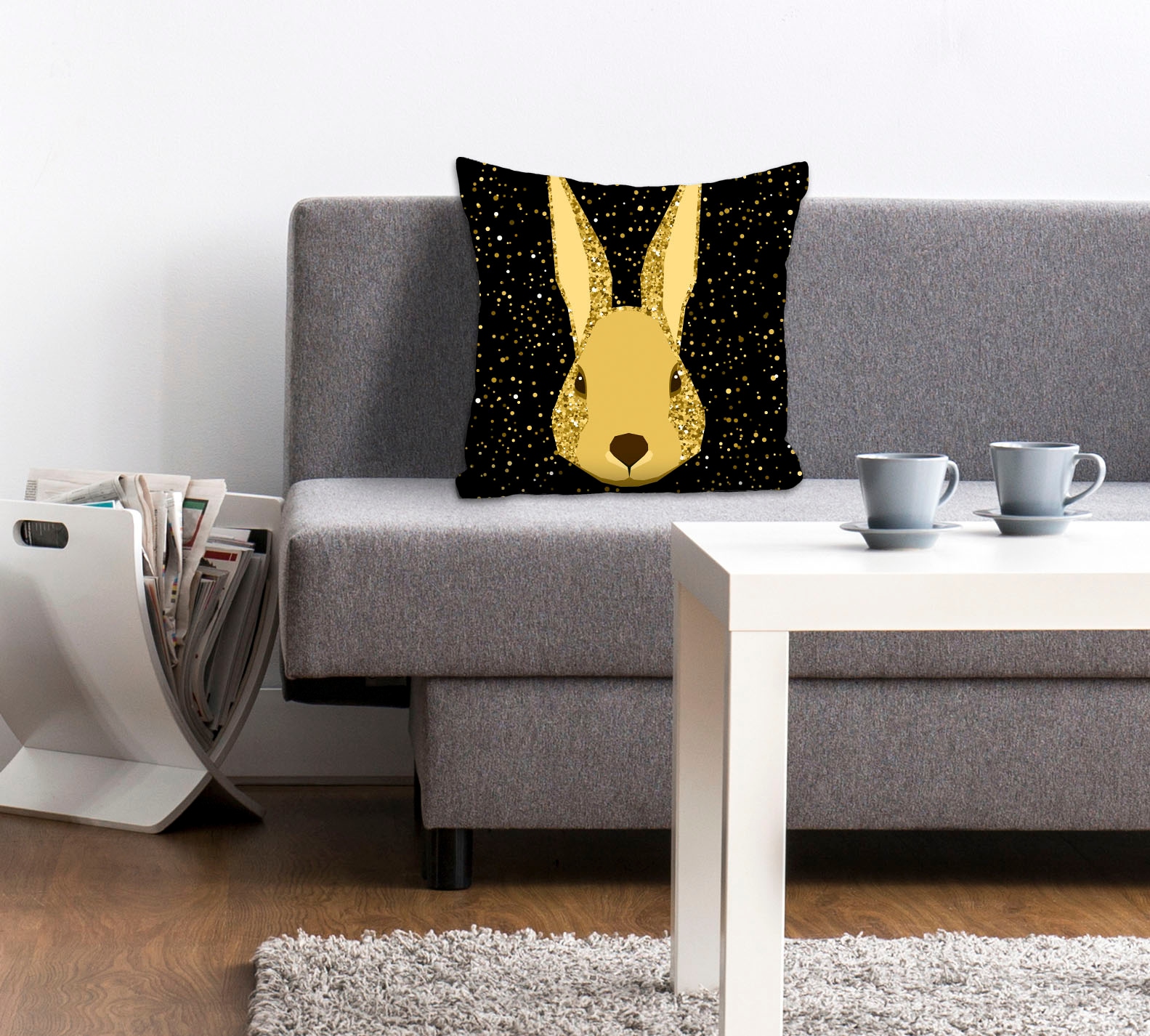 queence Dekokissen "Ares" mit einem Hasen im Weltraum günstig online kaufen