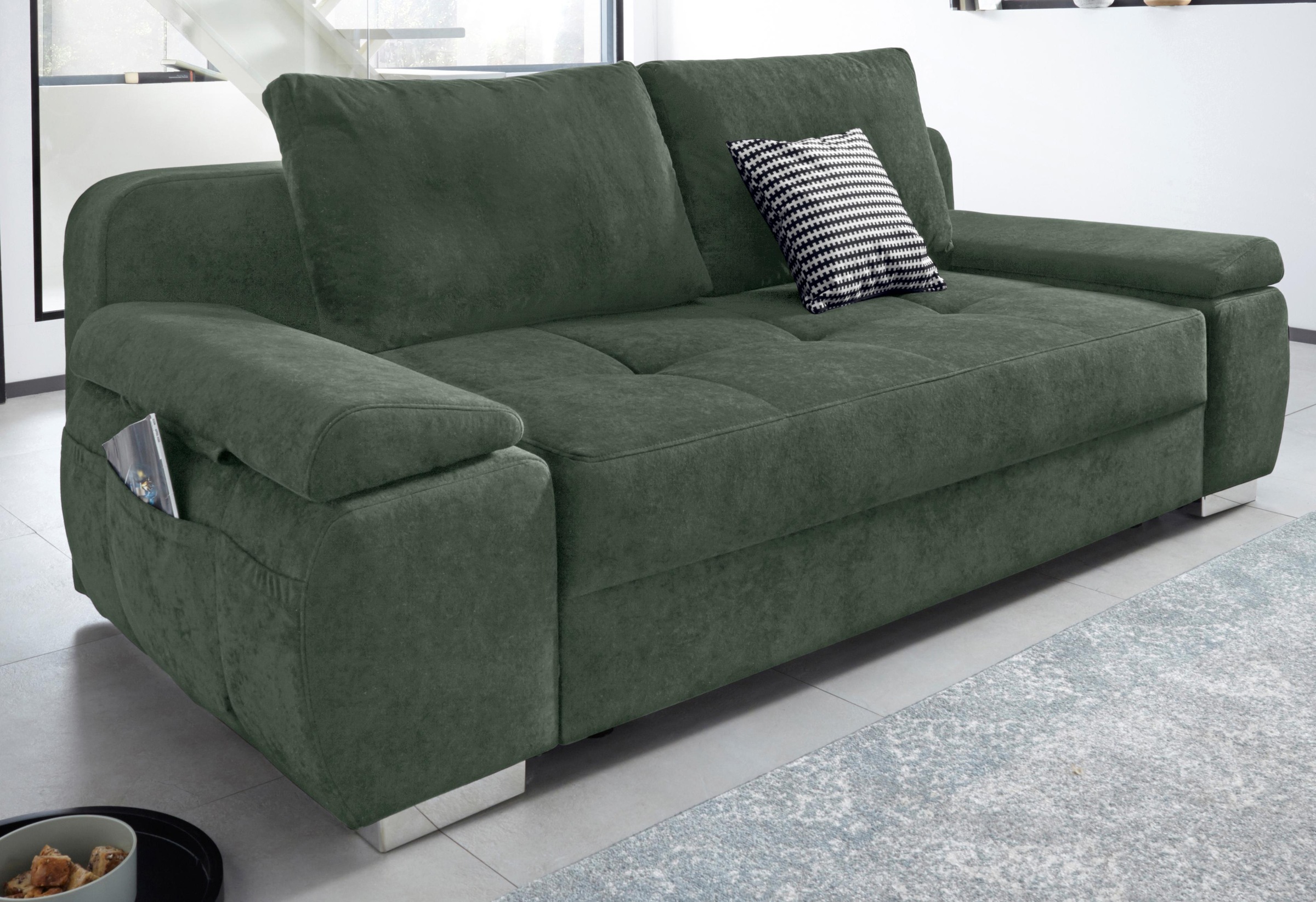 INOSIGN Schlafsofa »Pumo«, mit Boxspring-Aufbau, Bettfunktion und Bettkasten, inklusive Federkern