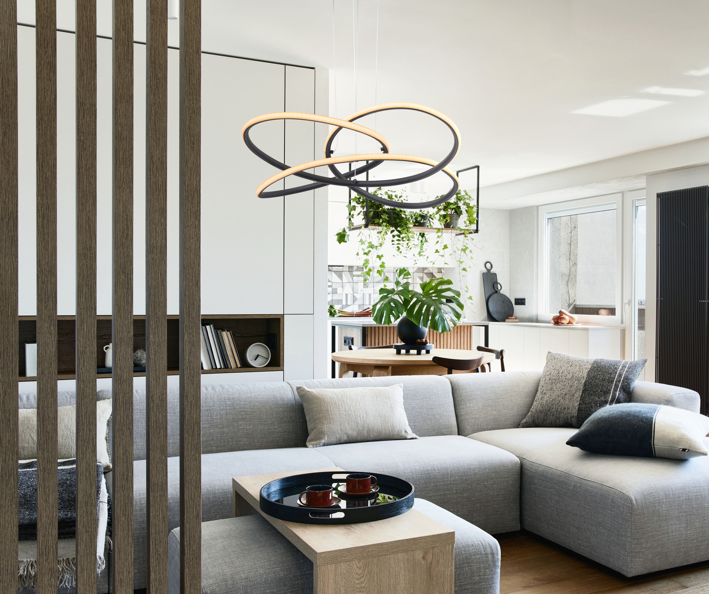 GLOBO LIGHTING LED Pendelleuchte »PANDA«, Leuchtmittel LED-Modul | LED fest integriert, Hängelampe/Hängeleuchte/Wohnzimmer/Esstisch/elegant