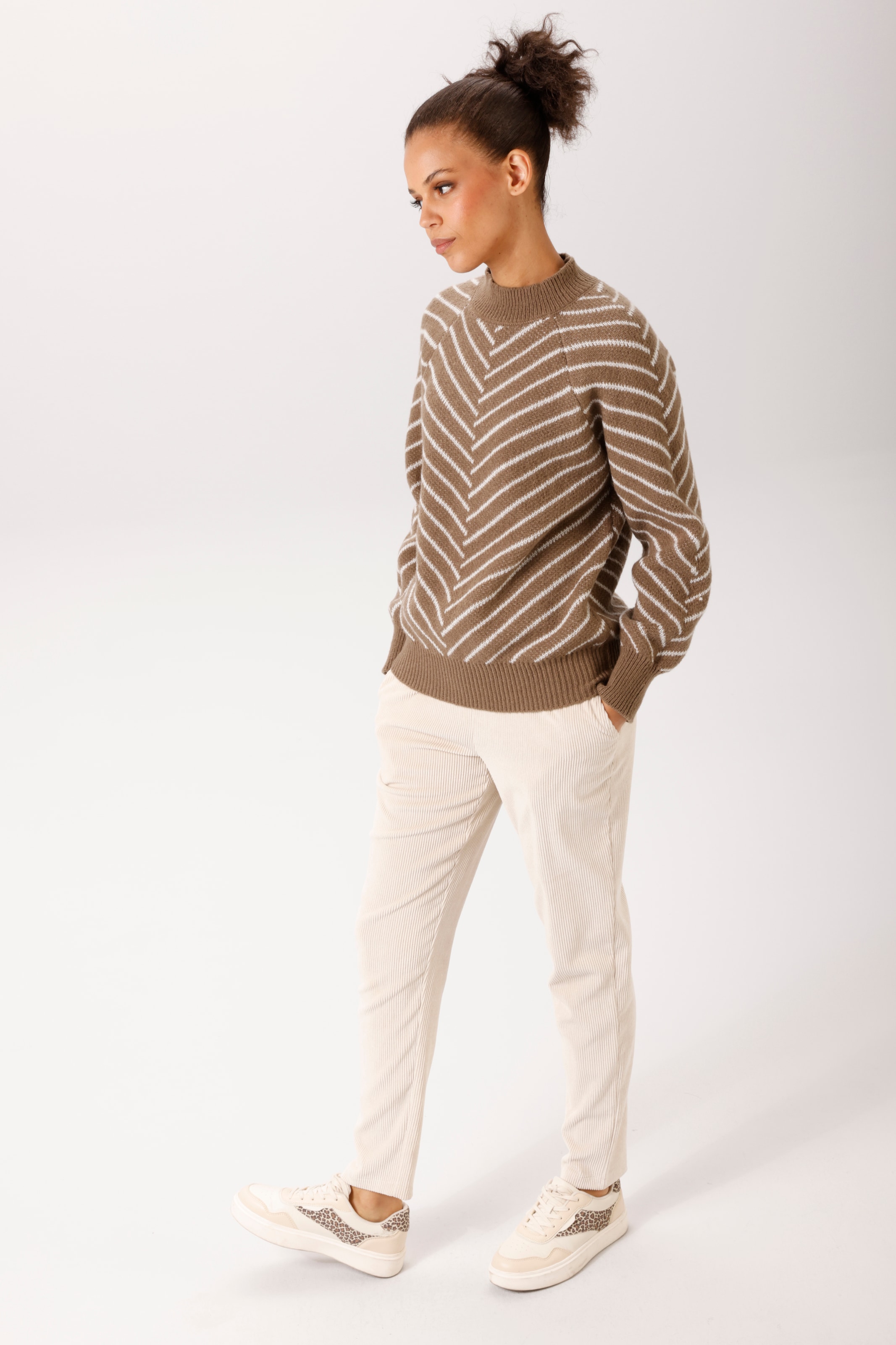 Aniston CASUAL Strickpullover im extravaganten Streifen-Dessin - NEUE KOLLEKTION