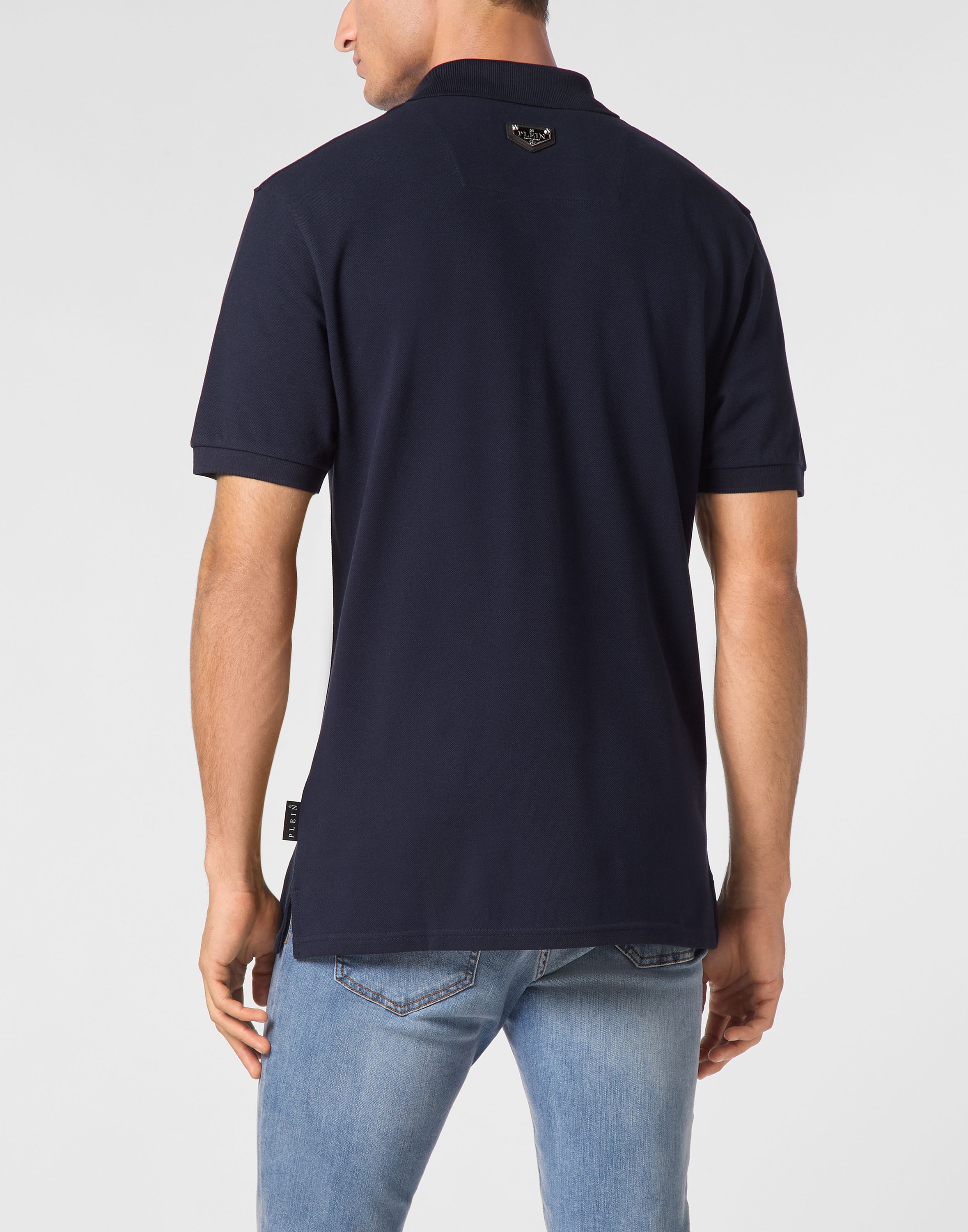Poloshirt PHILIPP PLEIN "Skull&Bones", Herren, Gr. S, 14, dunkelblau, Obermaterial: 100% Baumwolle, Shirts 3