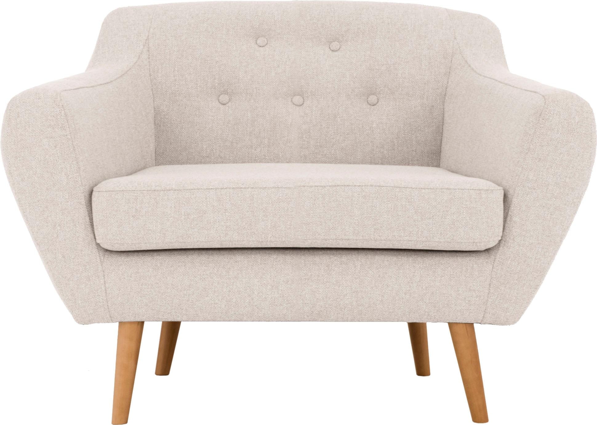 Home affaire Sessel "Renne" mit Heftung im Rücken im skandinavischem Stil günstig online kaufen