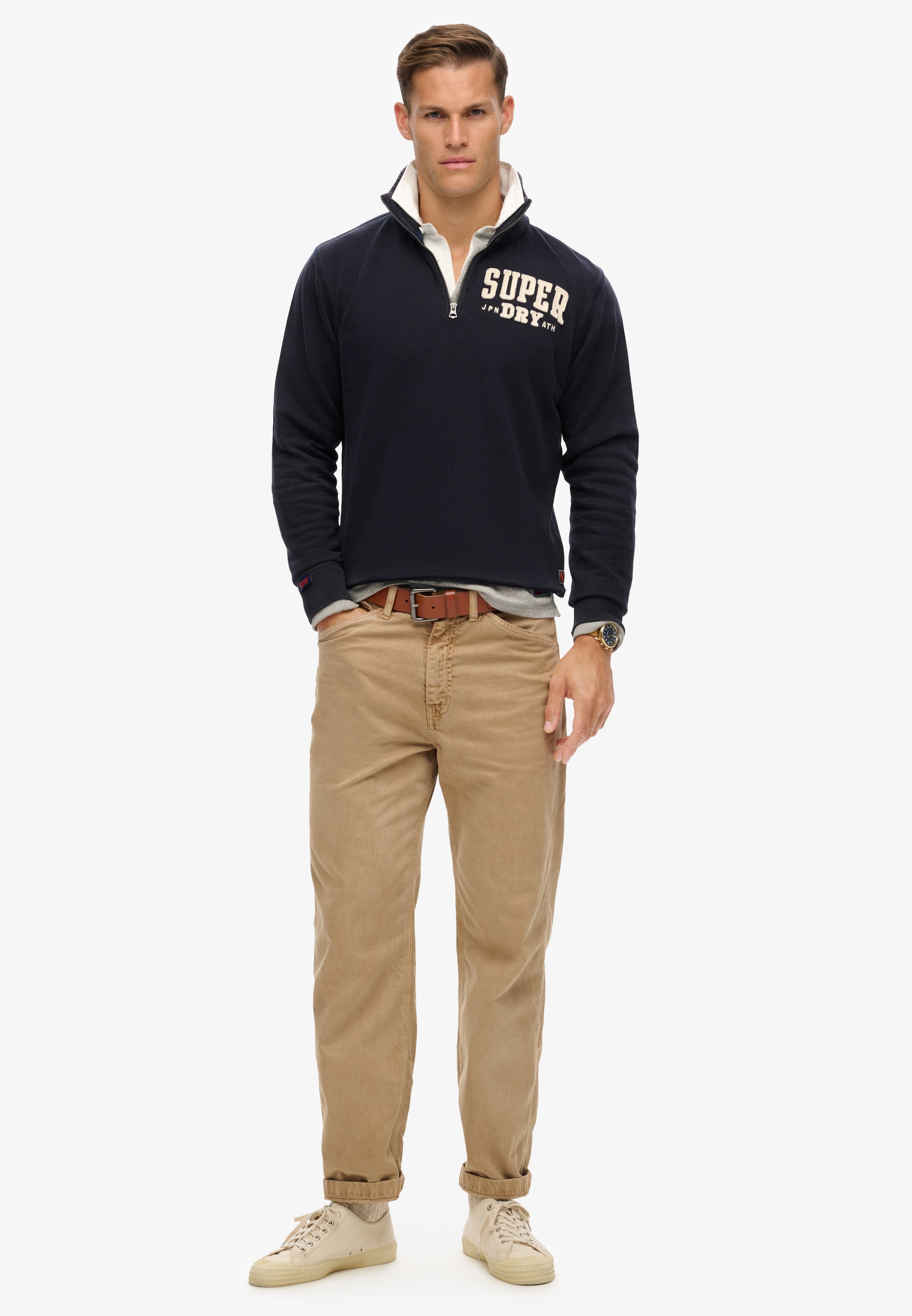 Superdry Sweatshirt »VINTAGE ATHLETIC ZIP HENLEY«