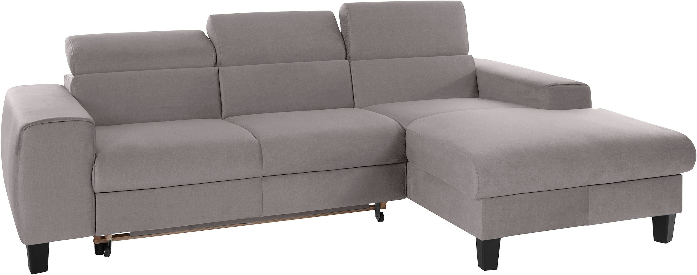 COTTA Polstergarnitur »Morven L-Form« Set,  Set bestehend aus: Ecksofa mit Kopfteilverstellung & Hocker