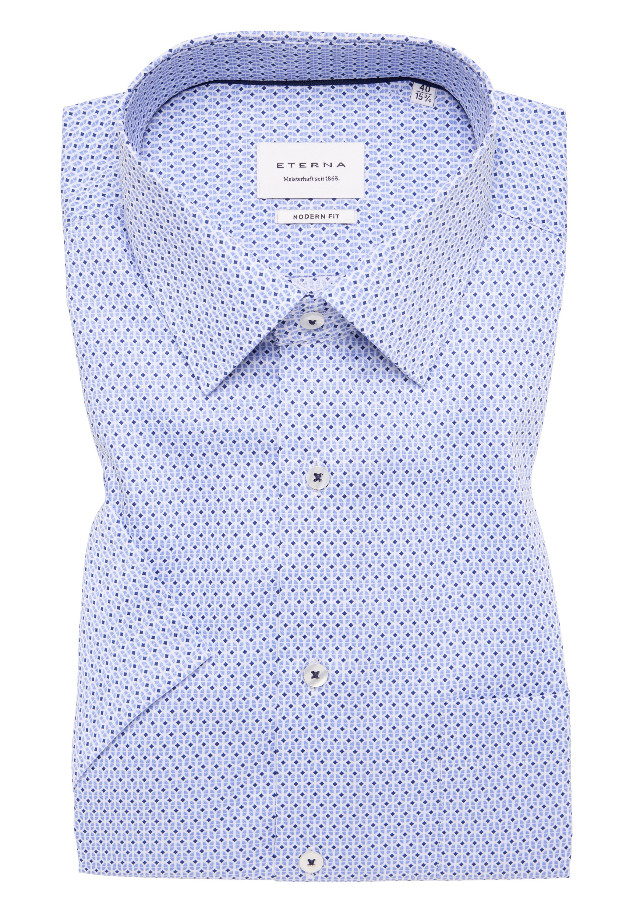 Eterna Kurzarmhemd, NON IRON (bügelfrei)