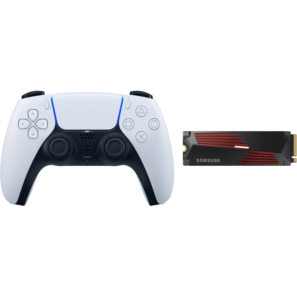 PlayStation 5 Controller »PS5 DualSense +Samsung 990 PRO Heatsink interne SSD mit 2TB«, (Set, Samsung 990 PRO Heatsink interne SSD mit 2TB)