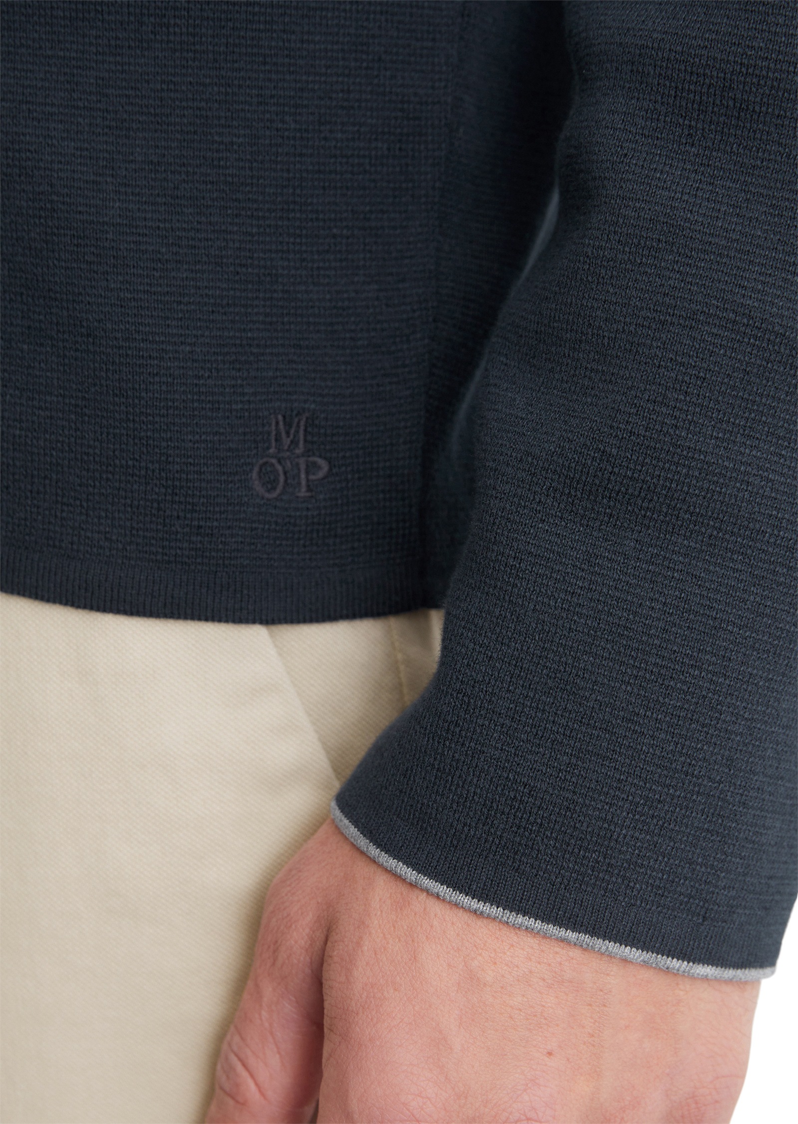 Marc O'Polo V-Ausschnitt-Pullover »aus Bio-Baumwolle«