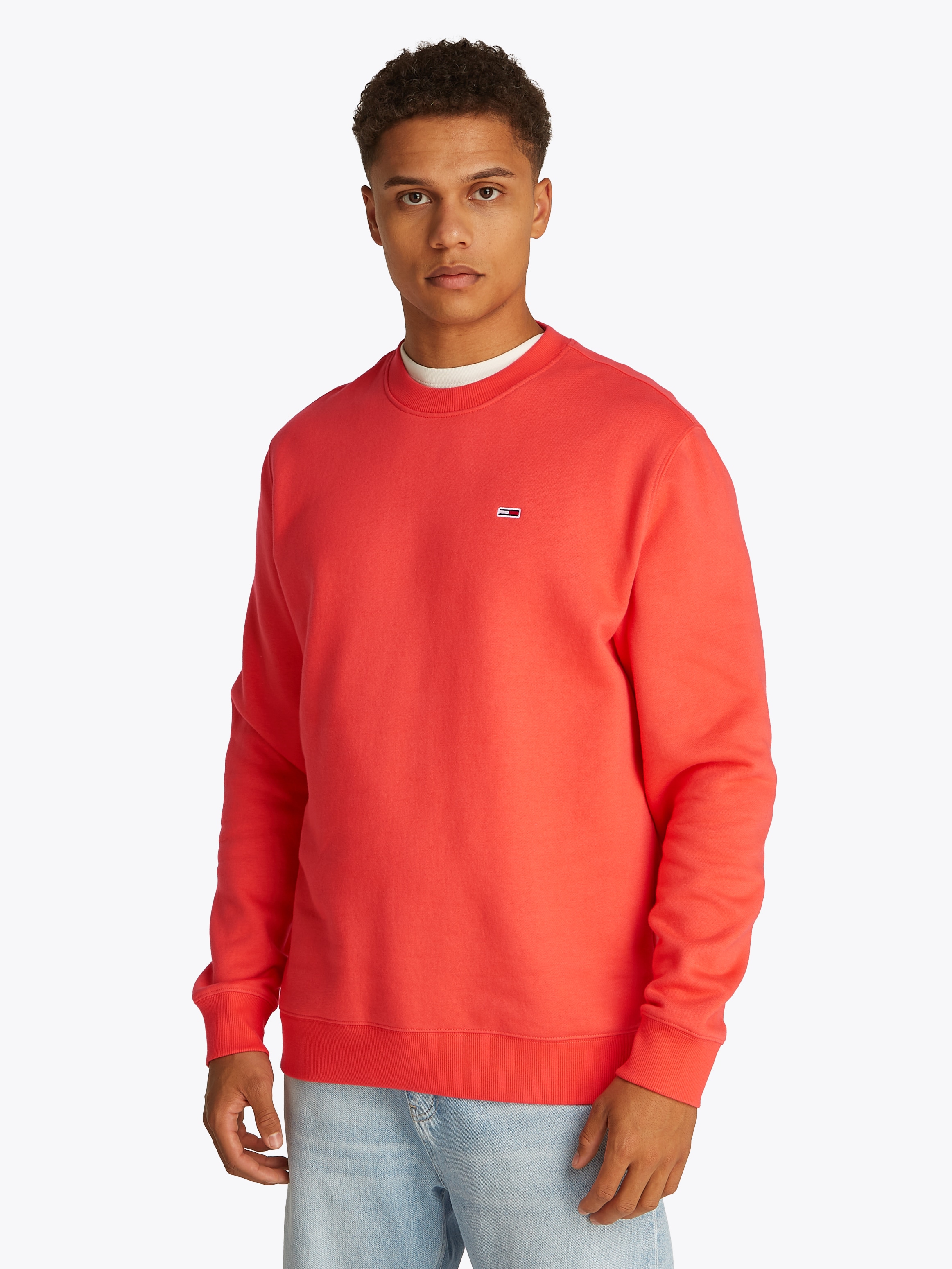 Tommy Jeans Sweatshirt "TJM REG S FLAG CREW", mit bestickten Markenlogo auf günstig online kaufen