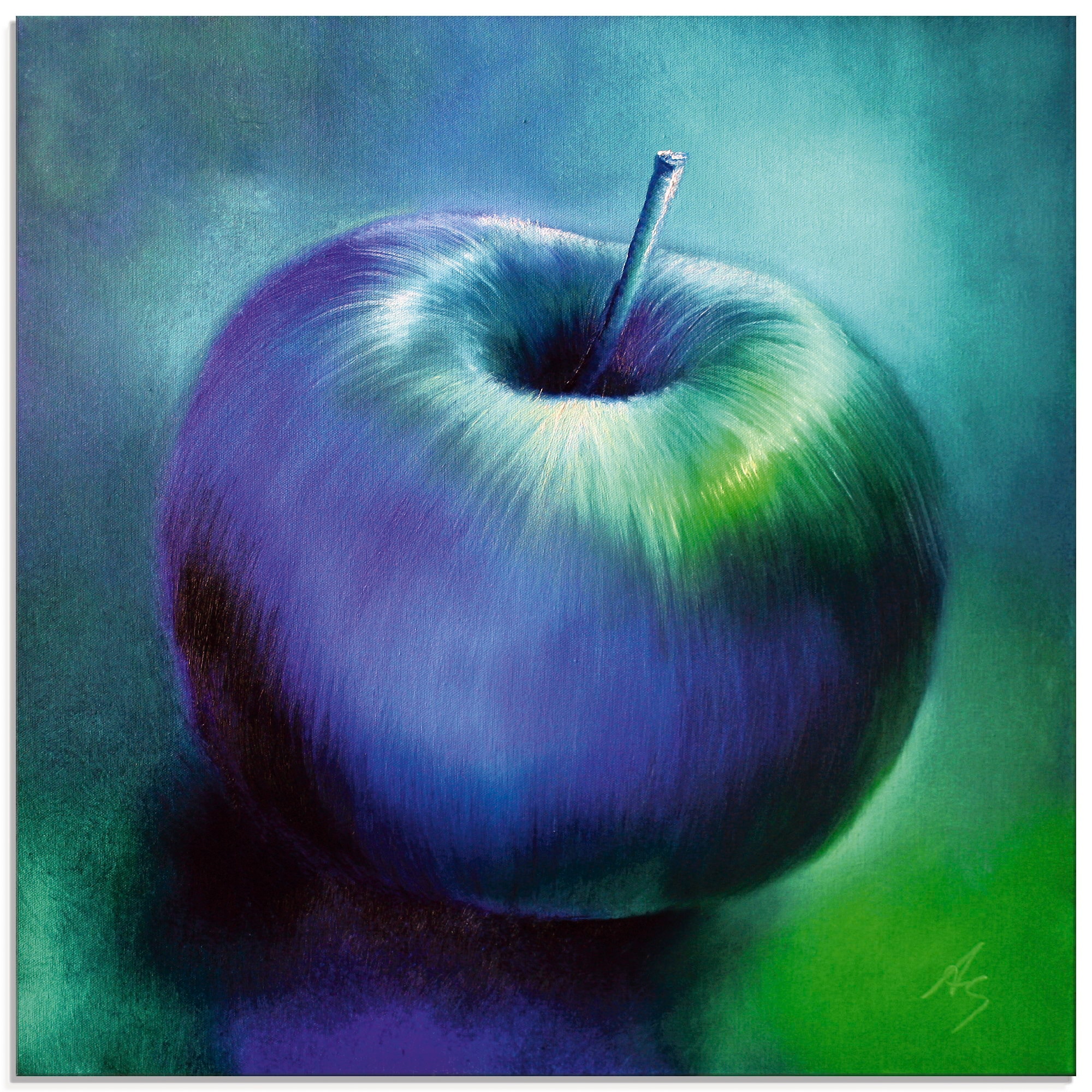Glasbild »Der blaue Apfel«, Arrangements, (1 St.), in verschiedenen Größen