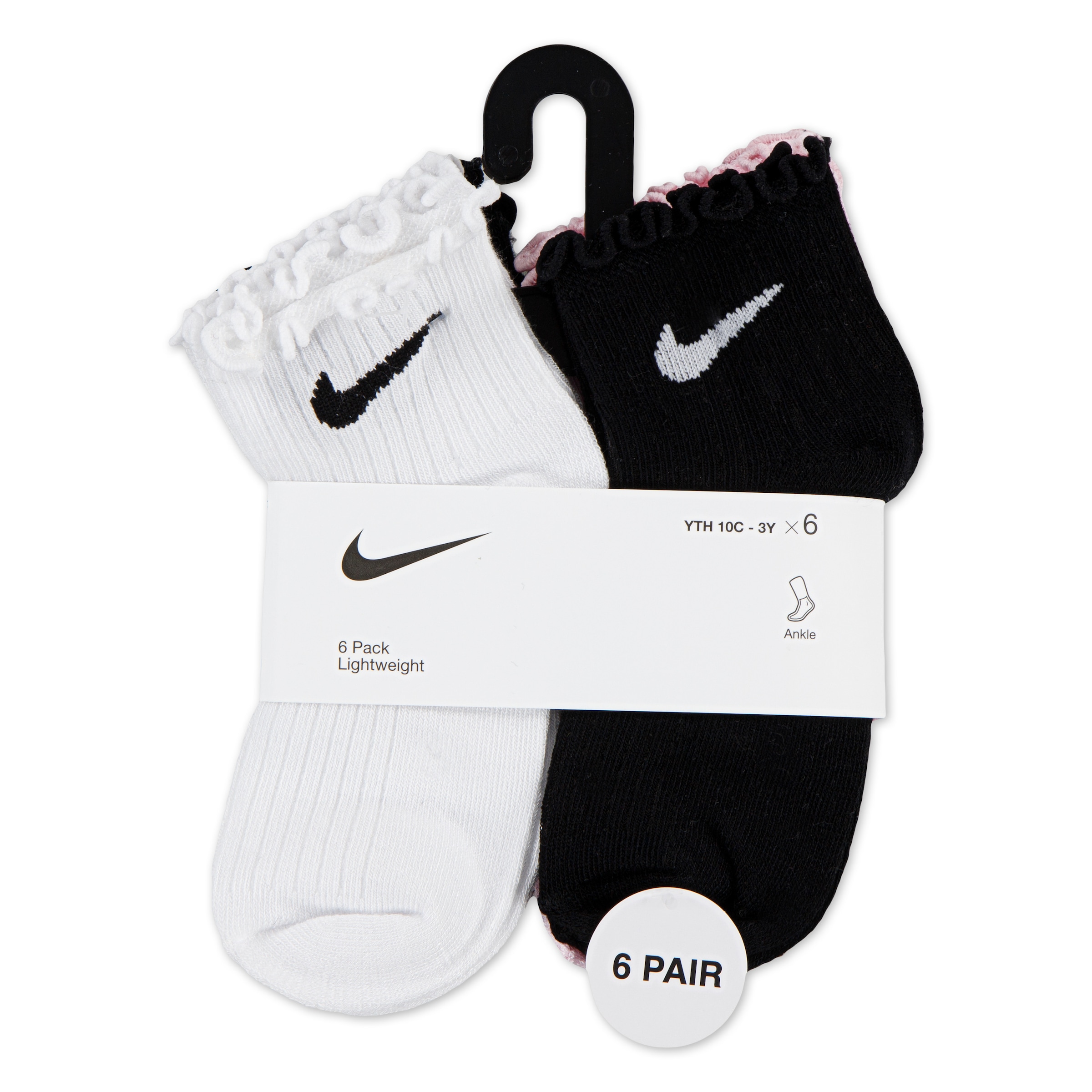 Nike Sportswear Socken »NHG 6PK LETTUCE WELT ANKLE SOC« 6 Paar tlg. für sportive Aktivitäten, sportlicher Stil, für Kinder