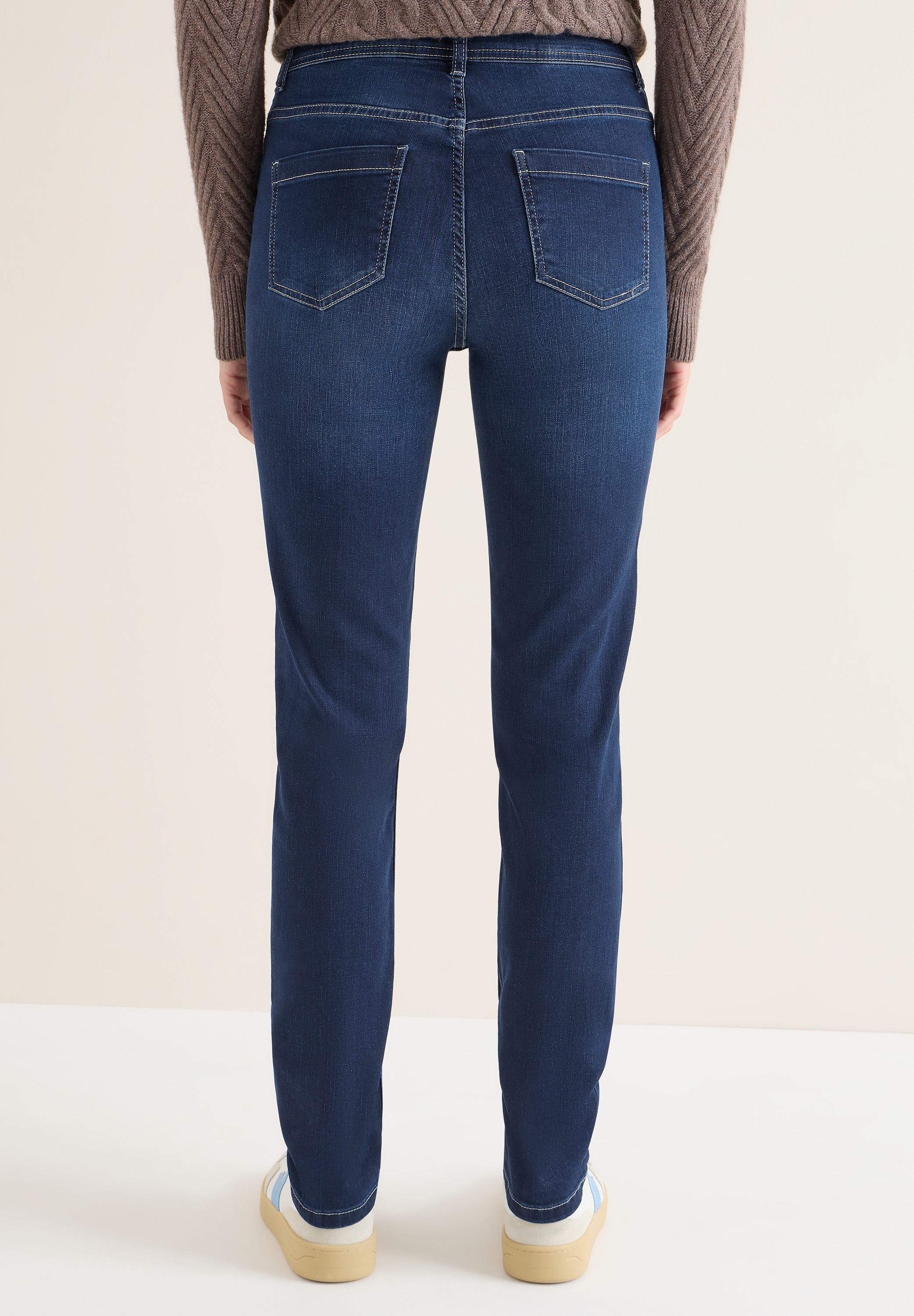 Cecil Slim-fit-Jeans in dunkelblauer Waschung günstig online kaufen