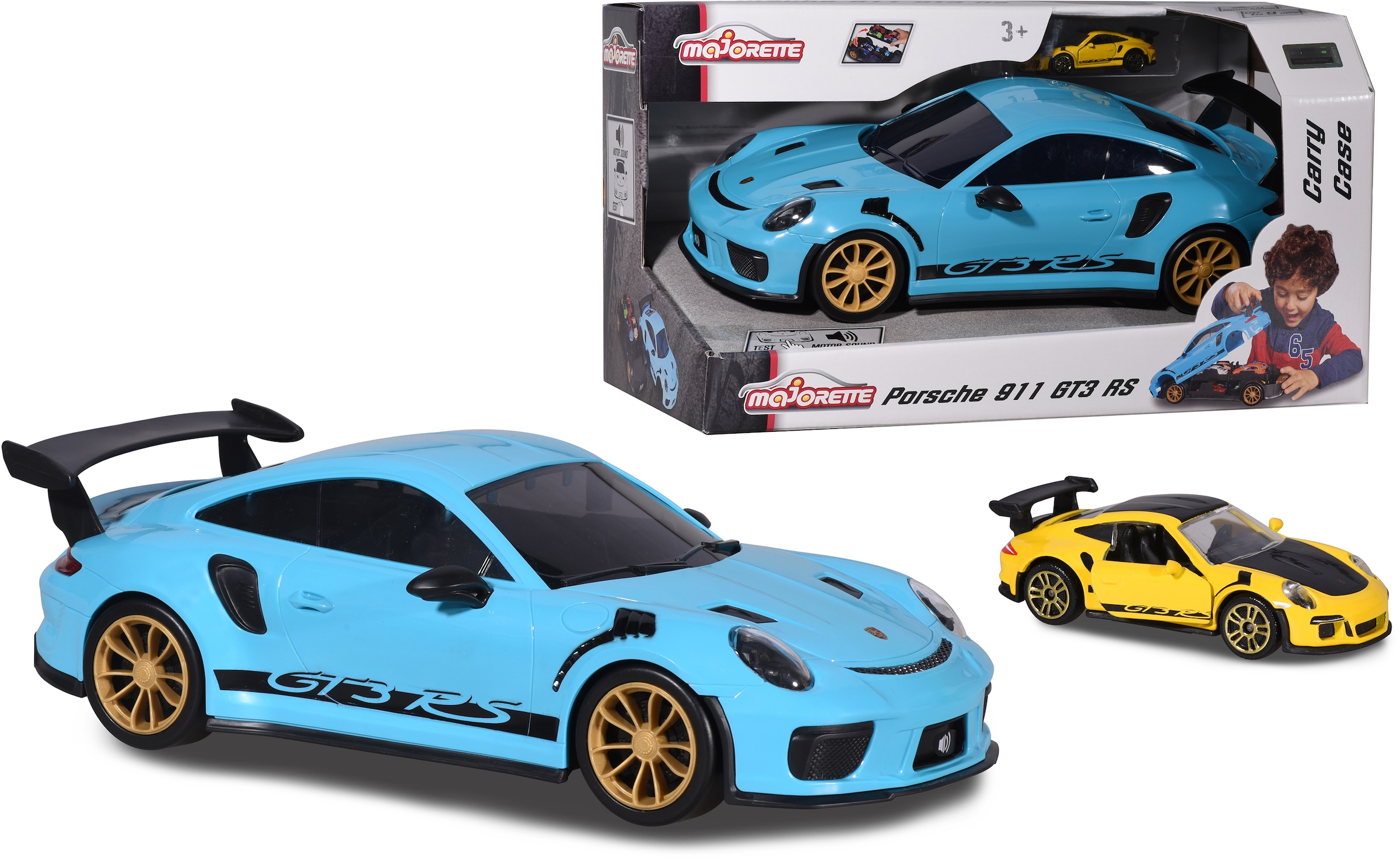 majORETTE Spielzeug-Auto »Porsche 911 GT3 RS - Carry Case«, inkl. Mini-Auto