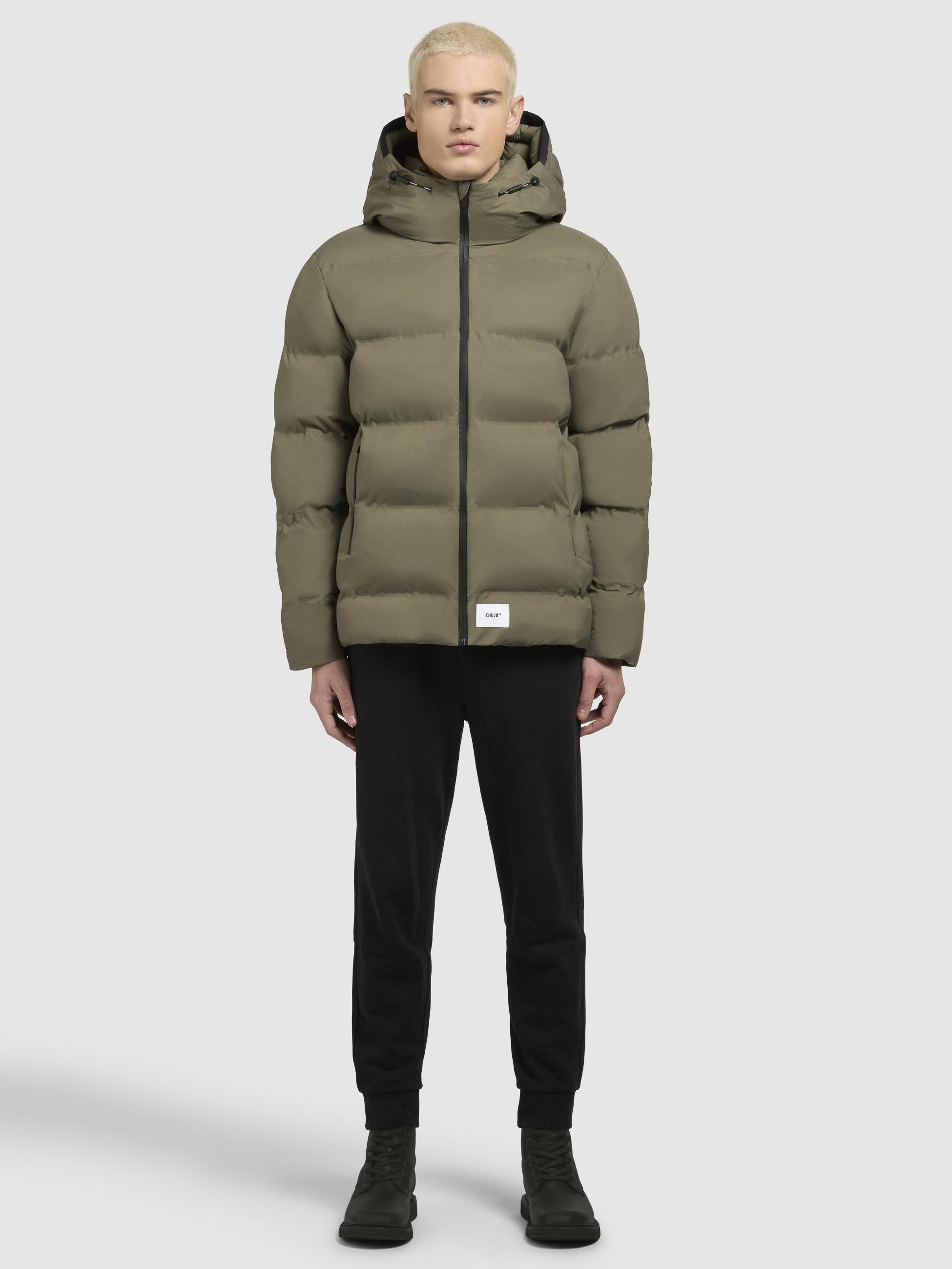 khujo Steppjacke »Silas2«, mit Kapuze, Warme Herren Winterjacke mit großer Kapuze