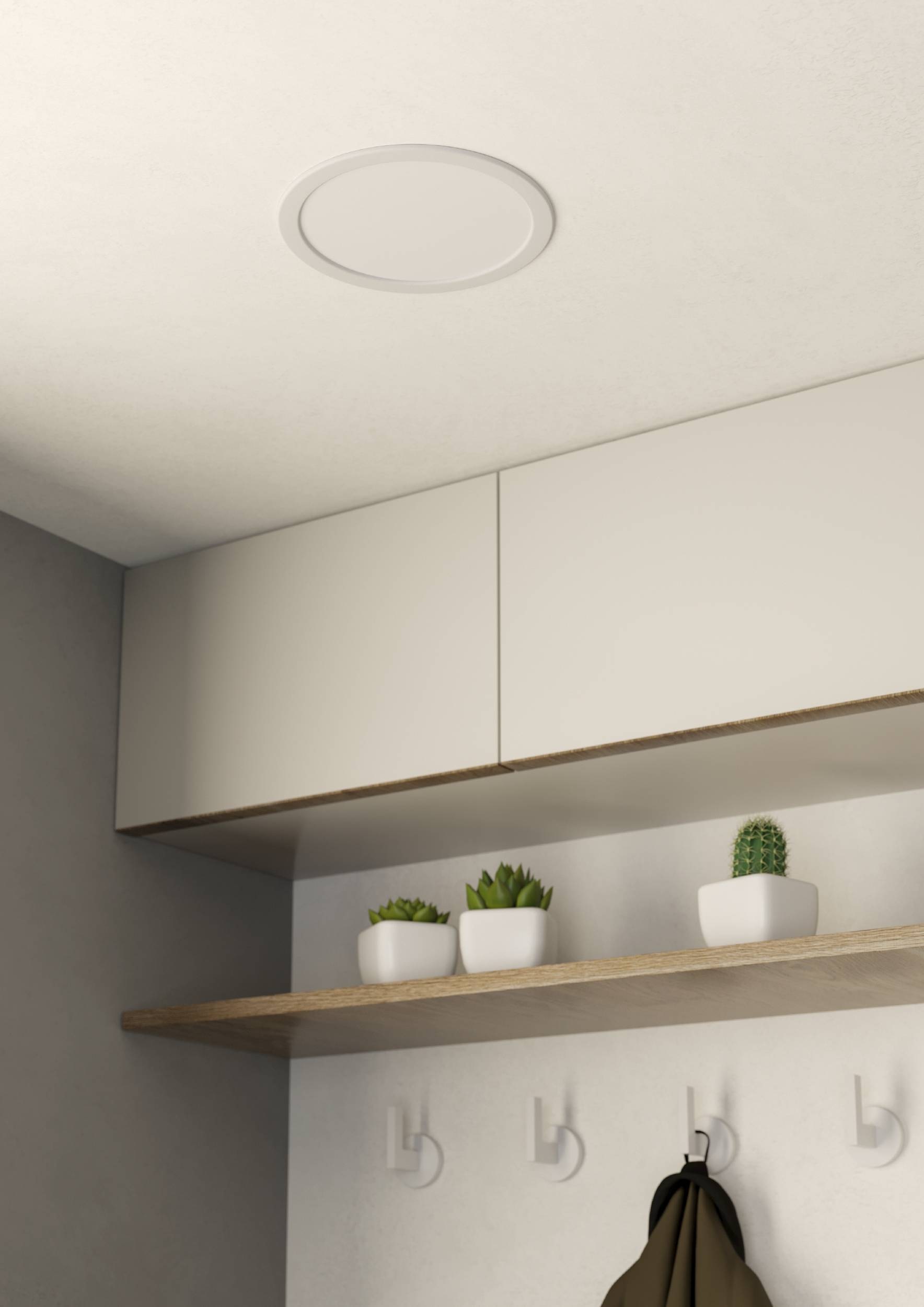 EGLO Einbauleuchte »Fueva 5 Einbaustrahler, Stahl und Kunststoff, Einbauspot, Einbaulampe« LED-Modul 1 Stk. Warmweiß Einbauleuchte - Ø21,6 x ET26 cm - weiß - 17W inkl.