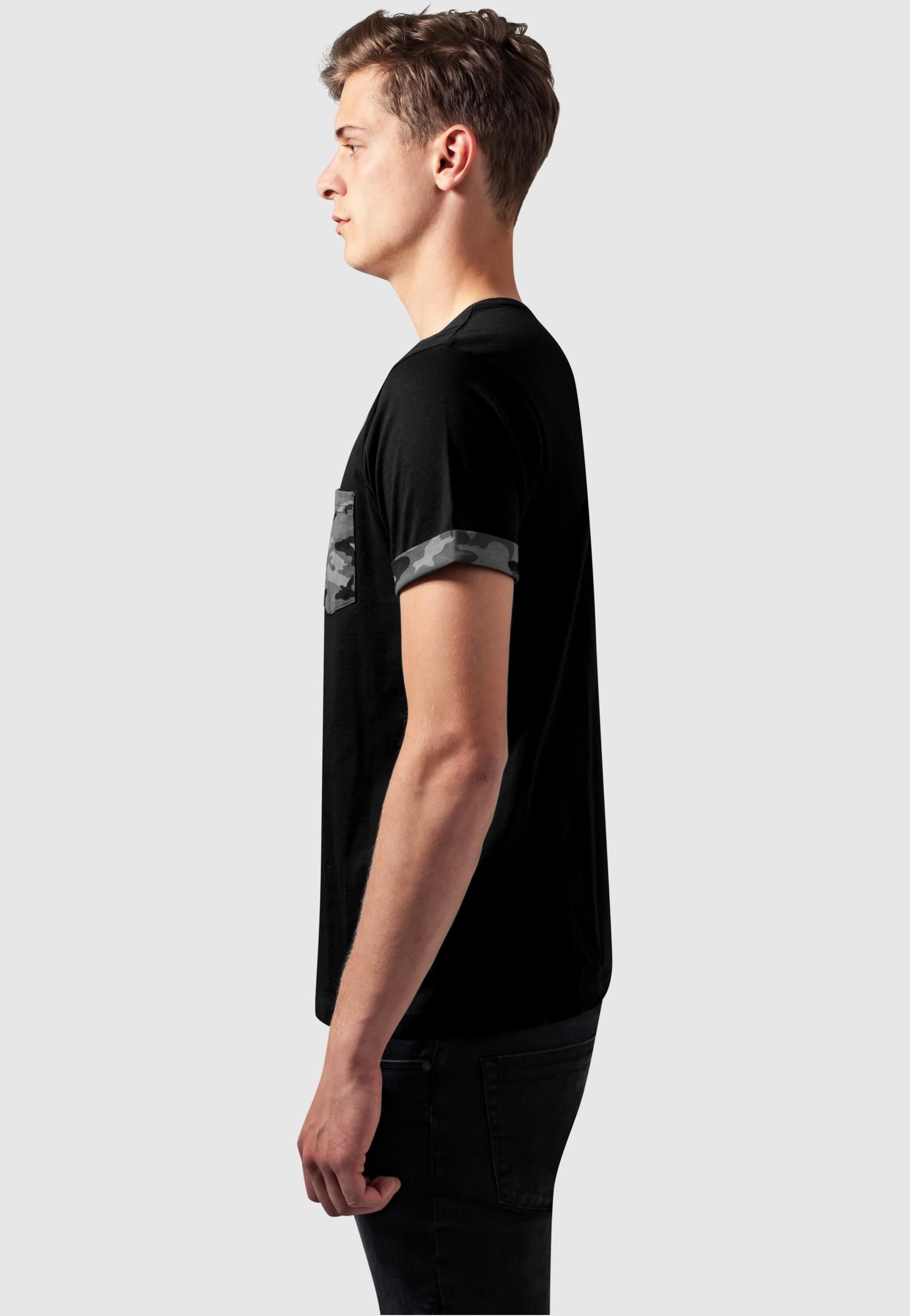 URBAN CLASSICS T-Shirt »Urban Classics Herren Camo Contrast Pocket Tee«, (1 tlg.)