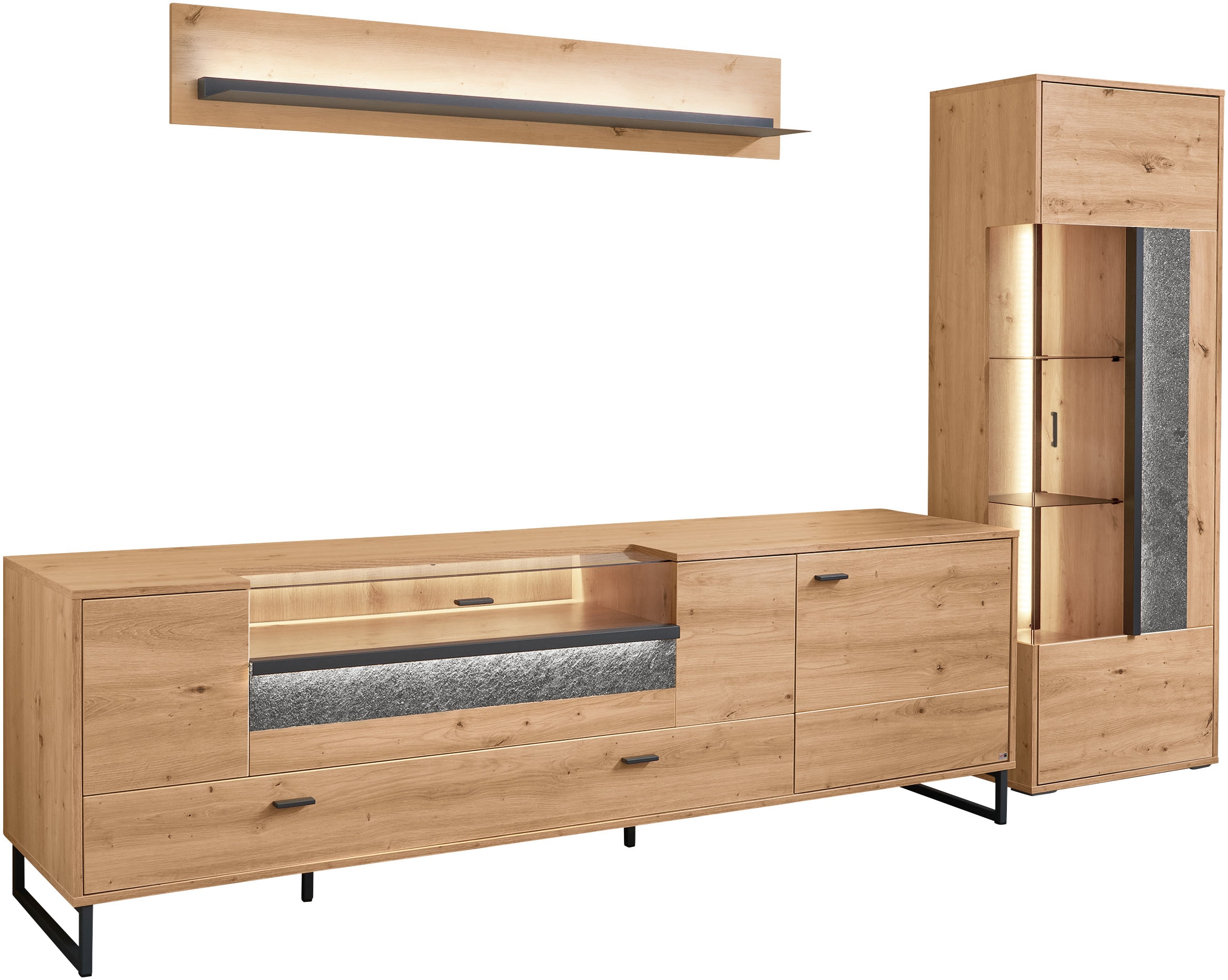 set one by Musterring TV-Wand "Deltona", (3 St.), Zierelemente aus Sandstei günstig online kaufen