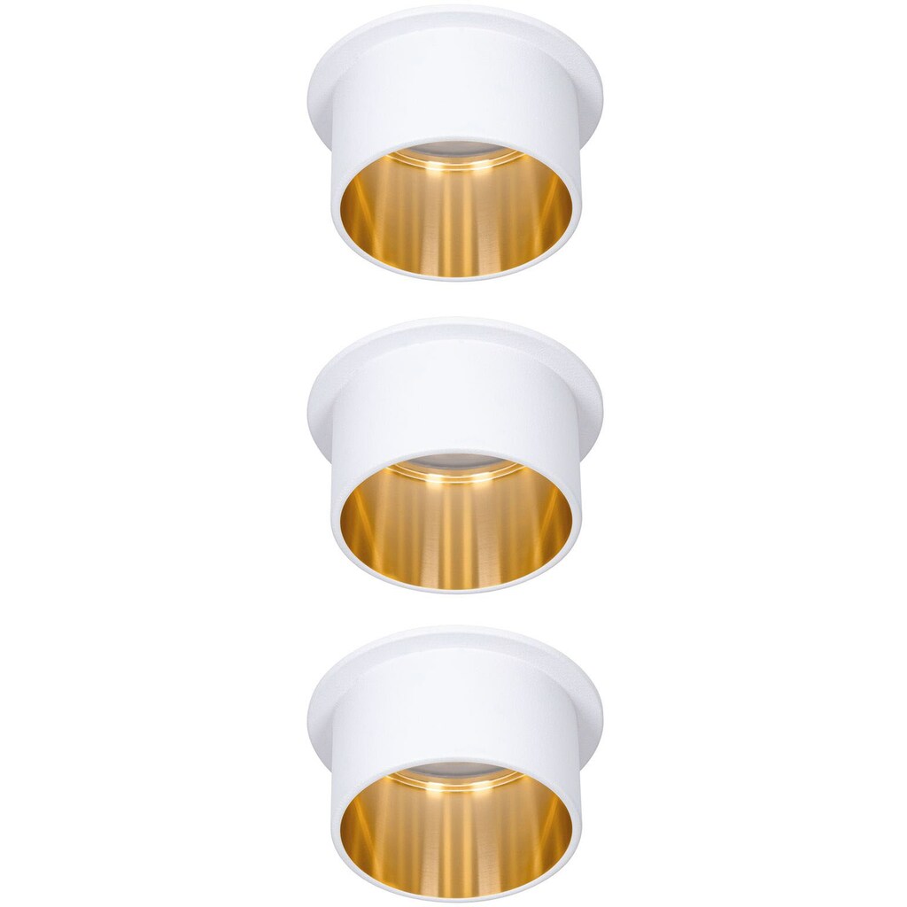 Paulmann LED Bad-Einbauleuchte  »Gil«, 3er-Set, Schutzart IP44 spritwassergeschützt, 3-Stufen-dimmbar, Ø 6,8 cm