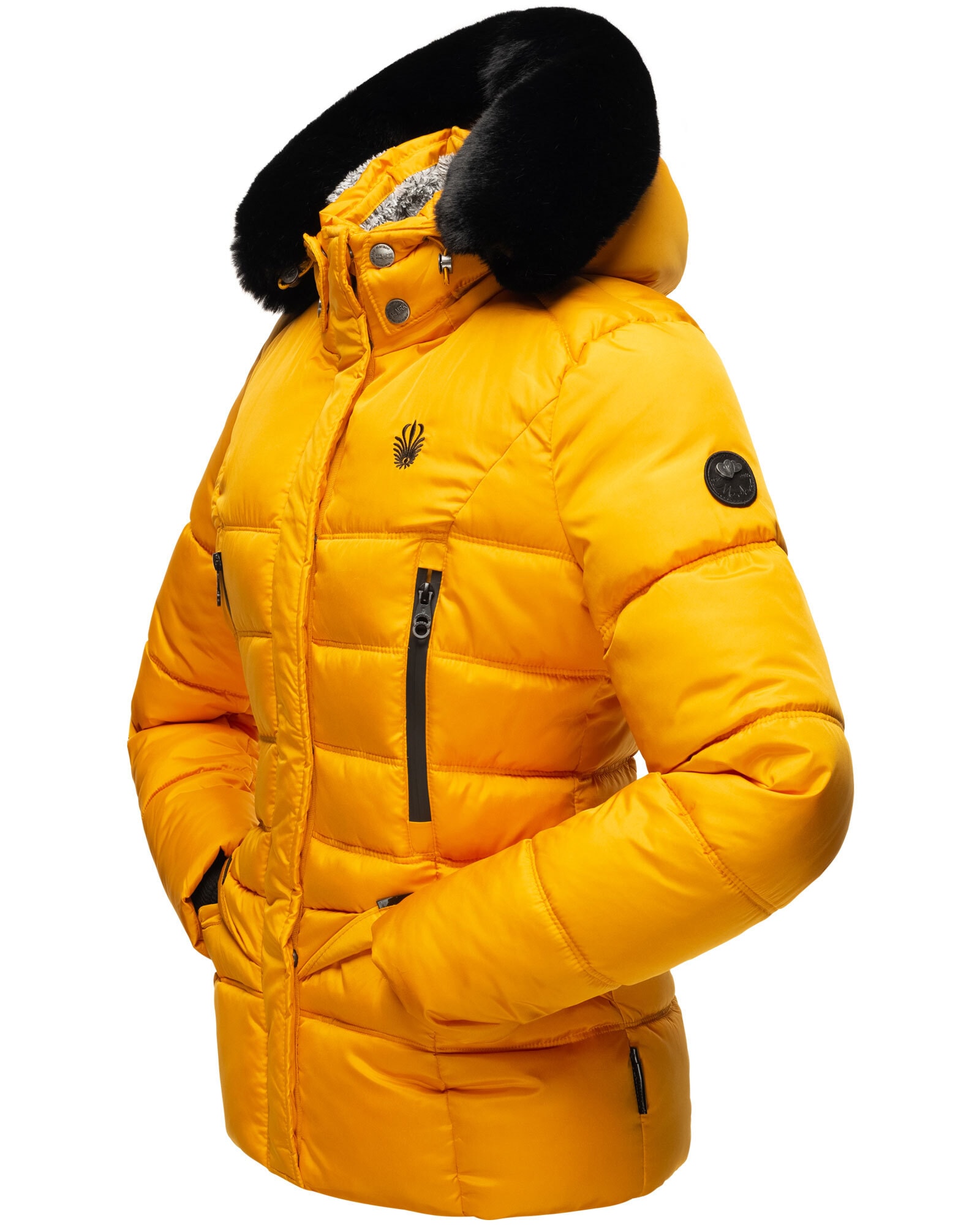 Marikoo Winterjacke »Loveleen«, mit Teddyfell und Kapuze
