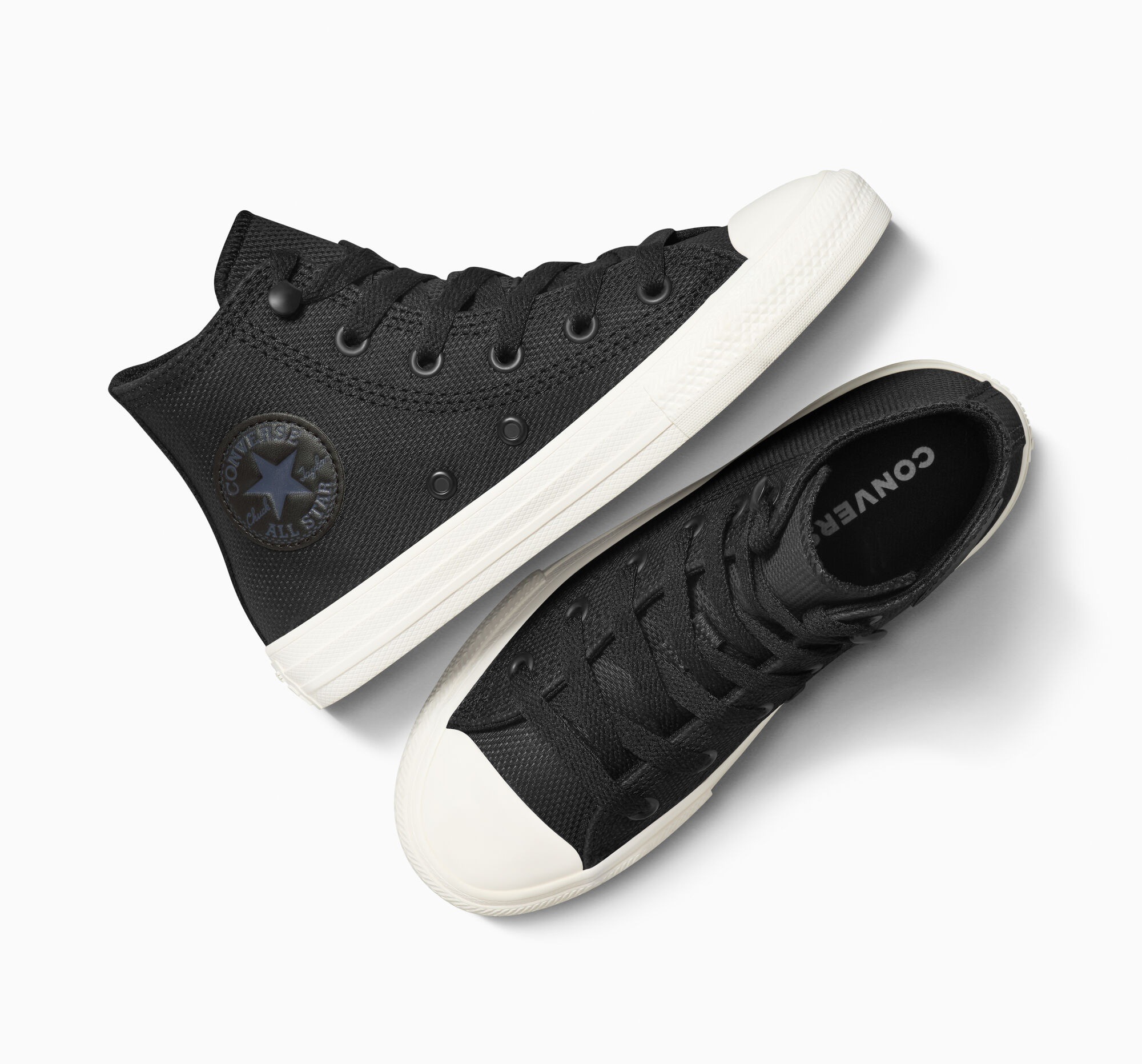Sneakerboots CONVERSE "CHUCK TAYLOR ALL STAR", Jungen, Gr. 27, schwarz, cold stare, egret, Textil, Schuhe Sneakerboots, Winterschuhe, Schnürboots, Sneaker, wasserdicht, gefüttert 3