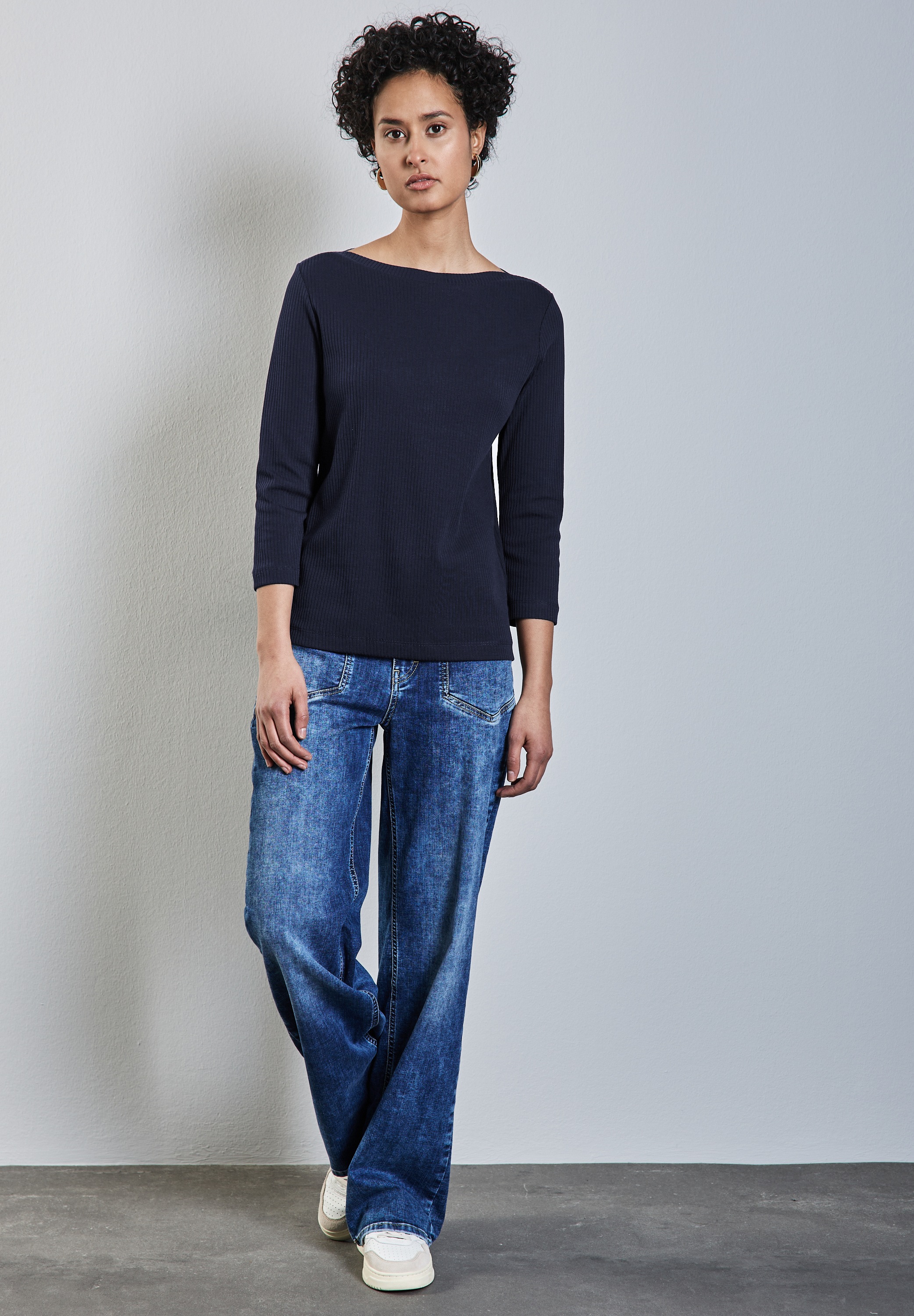 STREET ONE 3/4-Arm-Shirt, aus softem Materialmix