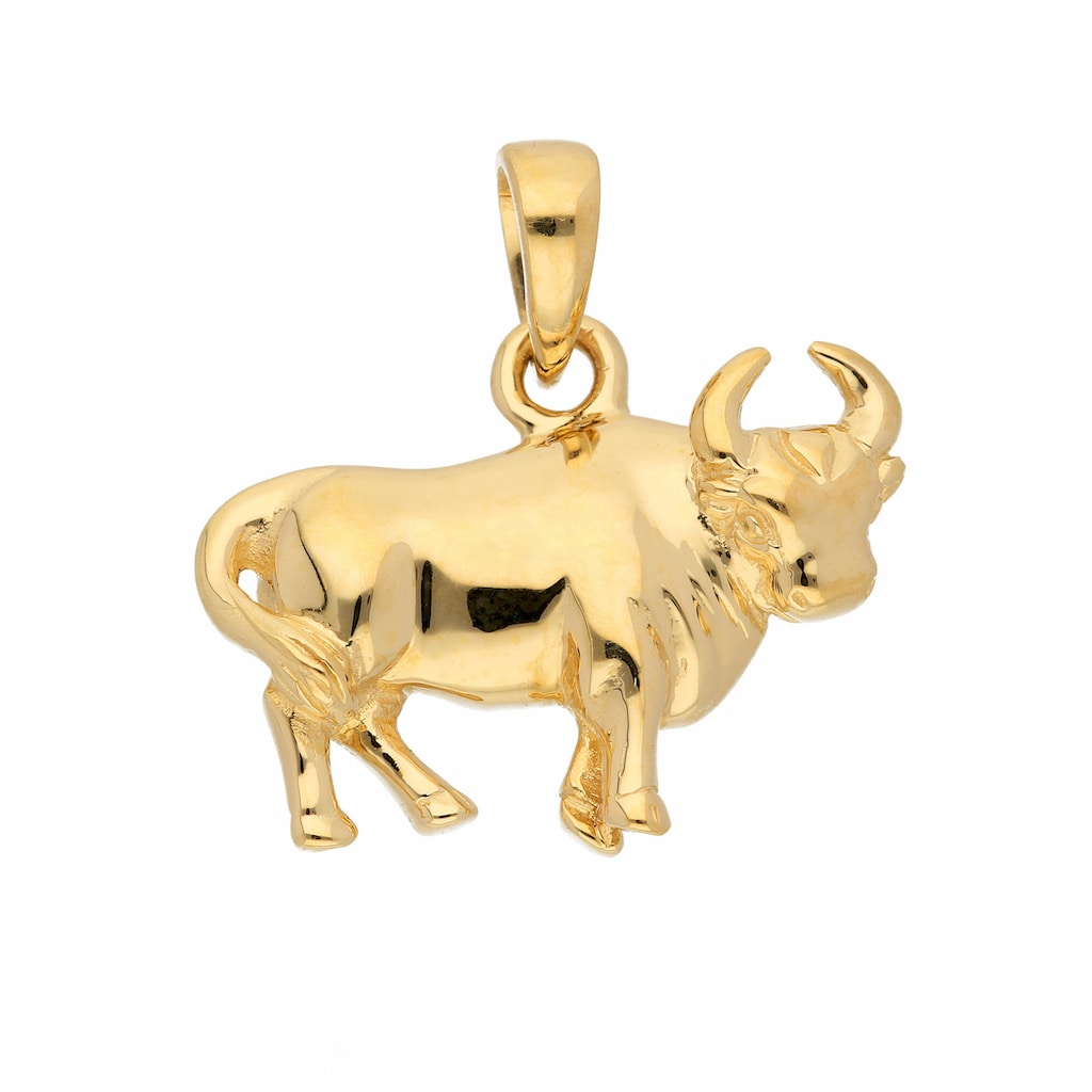 Adelia´s Kettenanhänger »585 Gold Sternzeichen Anhänger Stier« Goldschmuck für Damen & Herren