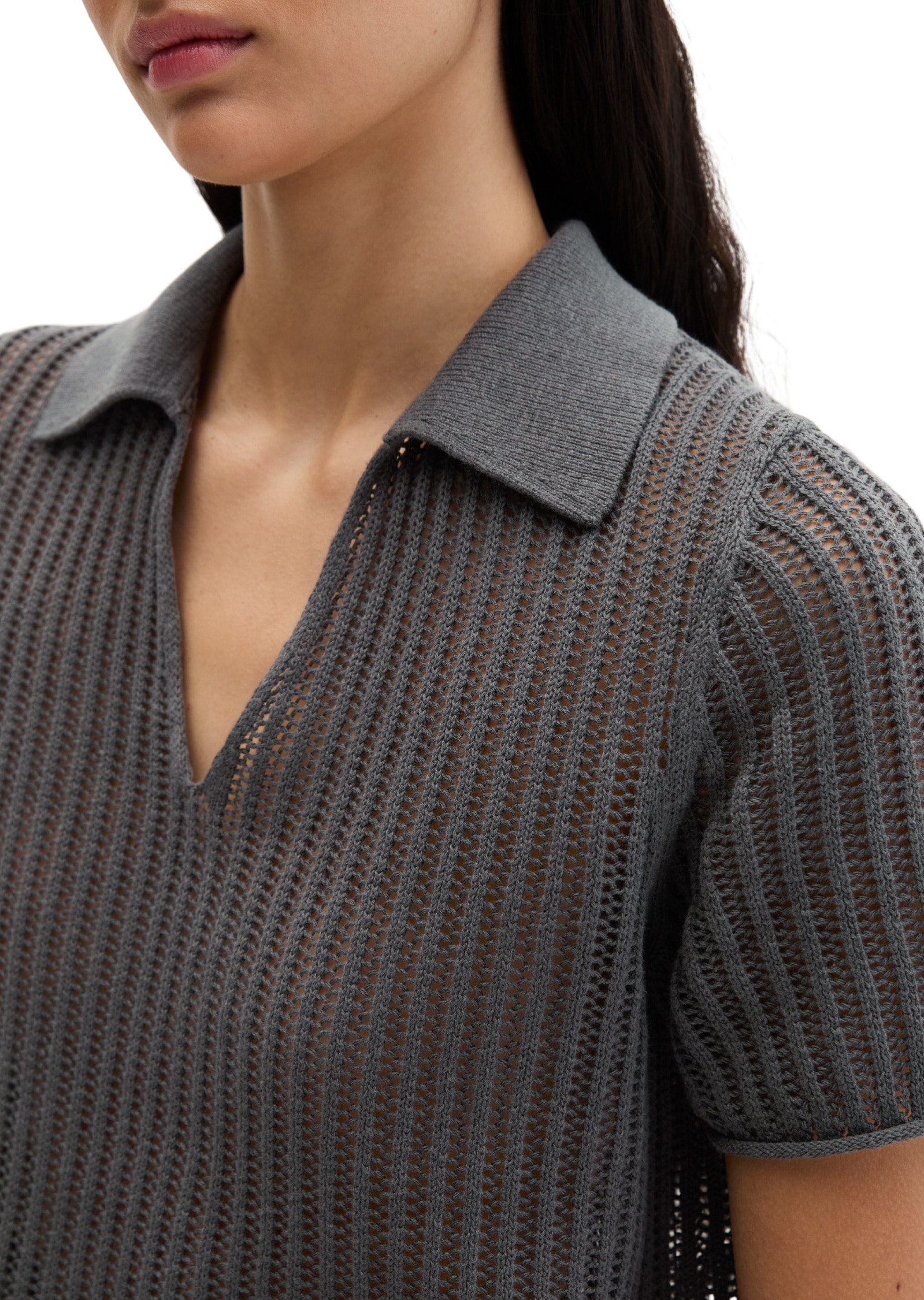 Marc O'Polo Polokragenpullover »aus Bio-Baumwolle-Leinen-Mix«