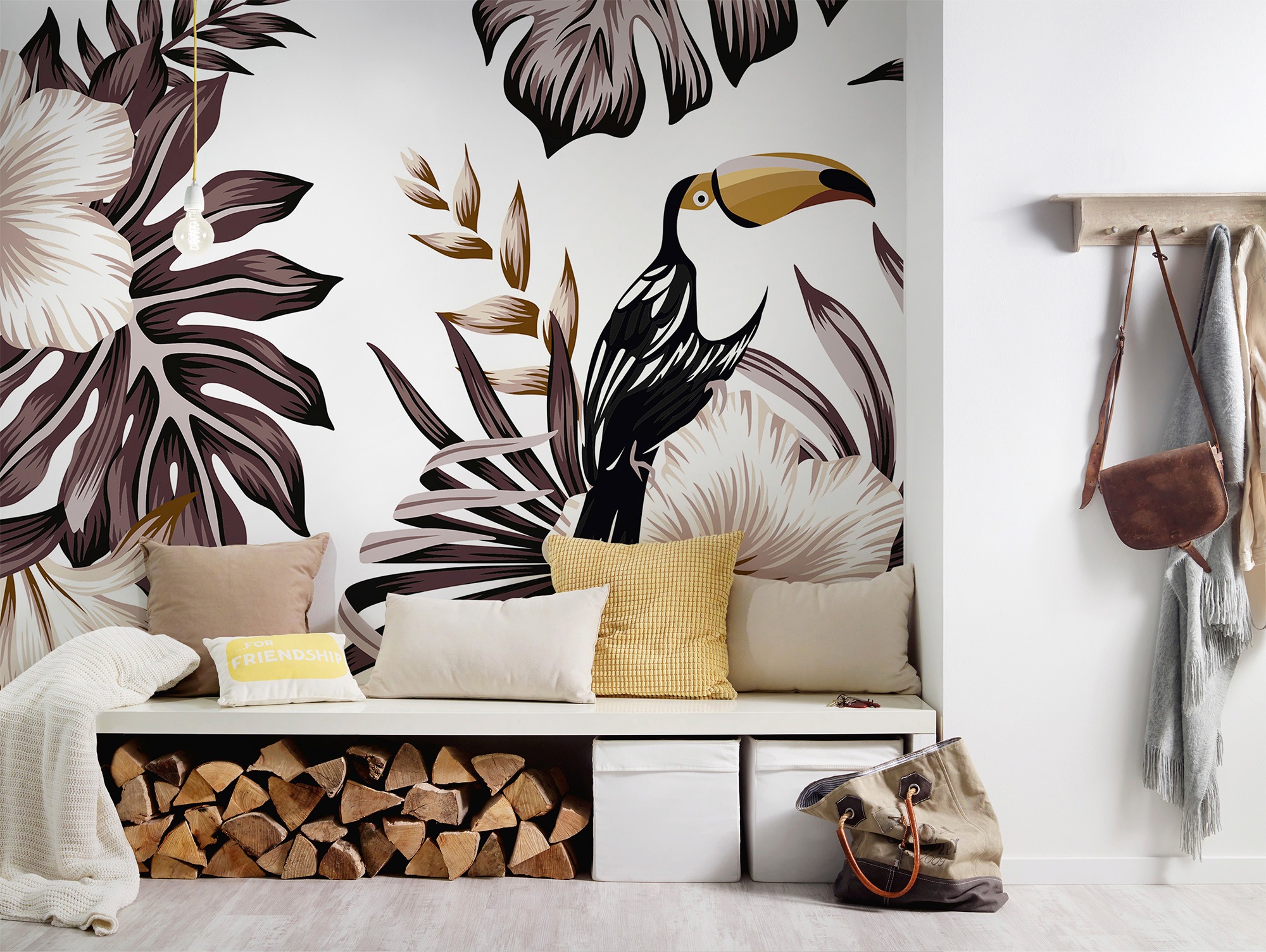 living walls Fototapete »Designwalls Toucan 2«, Vlies, Wand, Schräge, Decke